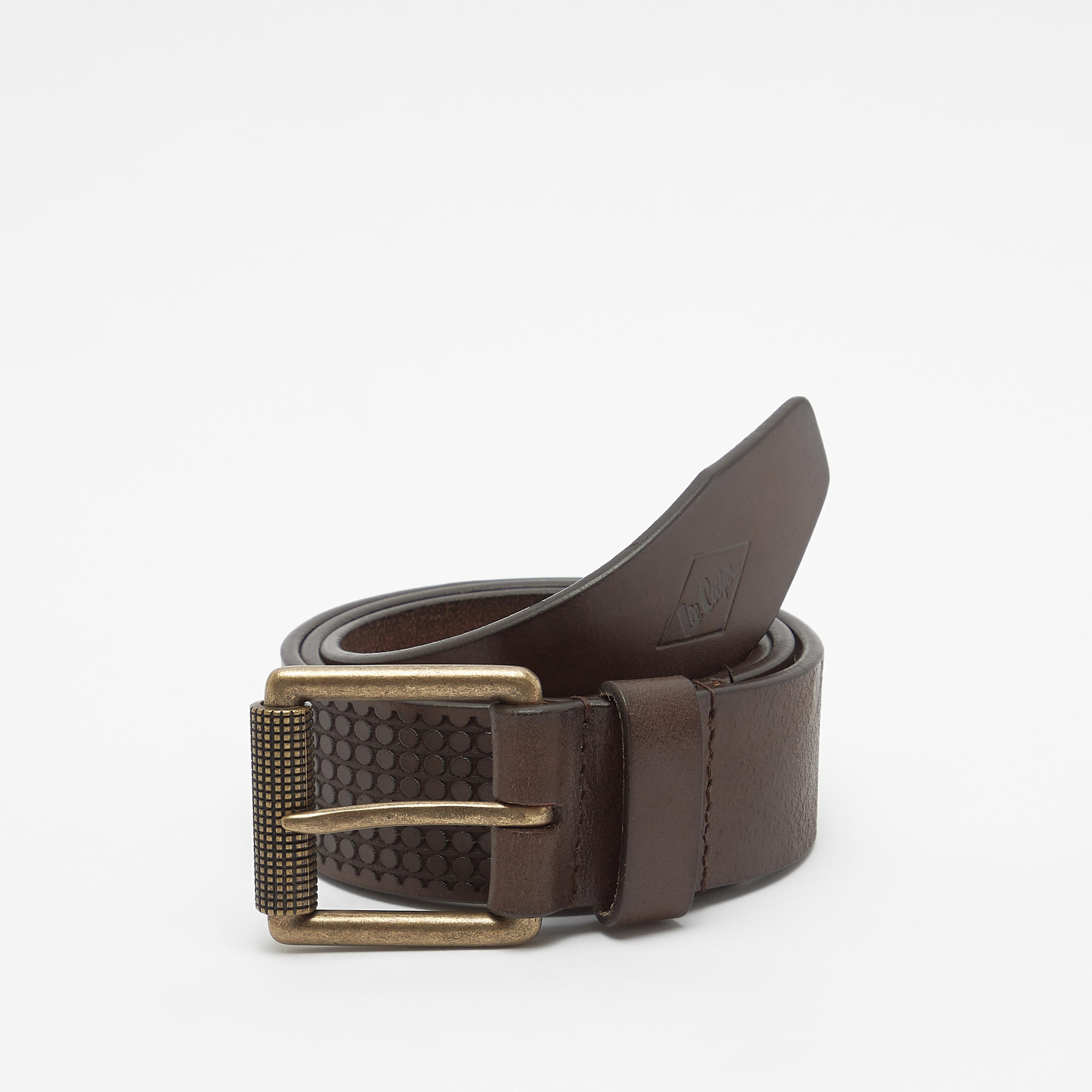 Lee Cooper Textured Belt with Pin Buckle Closure-men-beltsandwallets-belts-image-1