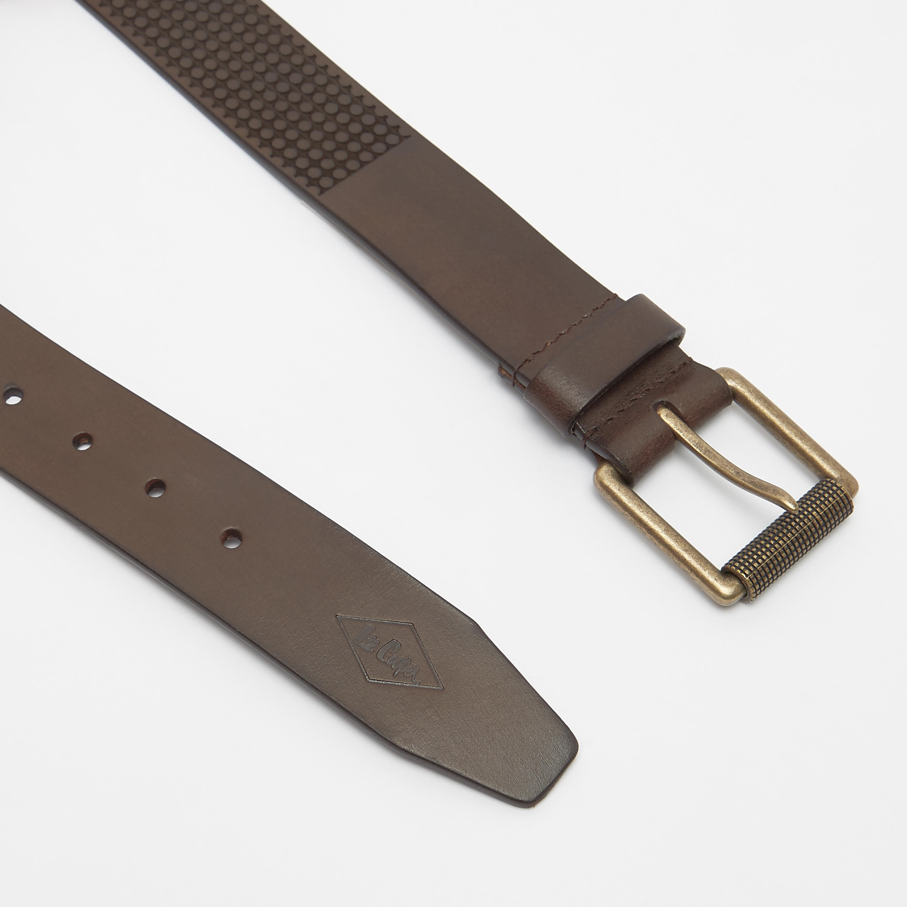 Lee Cooper Textured Belt with Pin Buckle Closure-men-beltsandwallets-belts-image-3