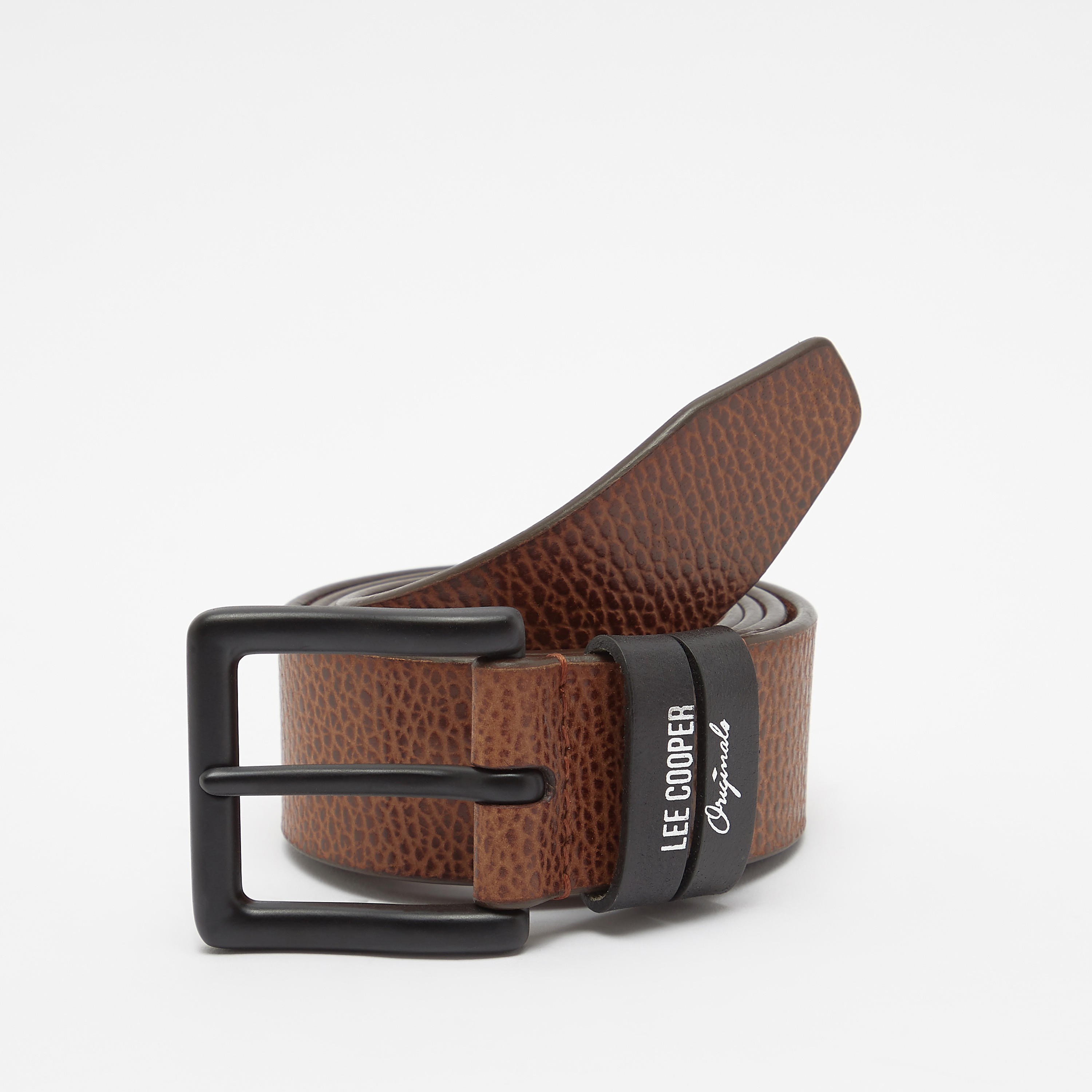 حزام بارز الملمس بإبزيم دبوس للإغلاق من لي كوبر-men-beltsandwallets-belts-image-1