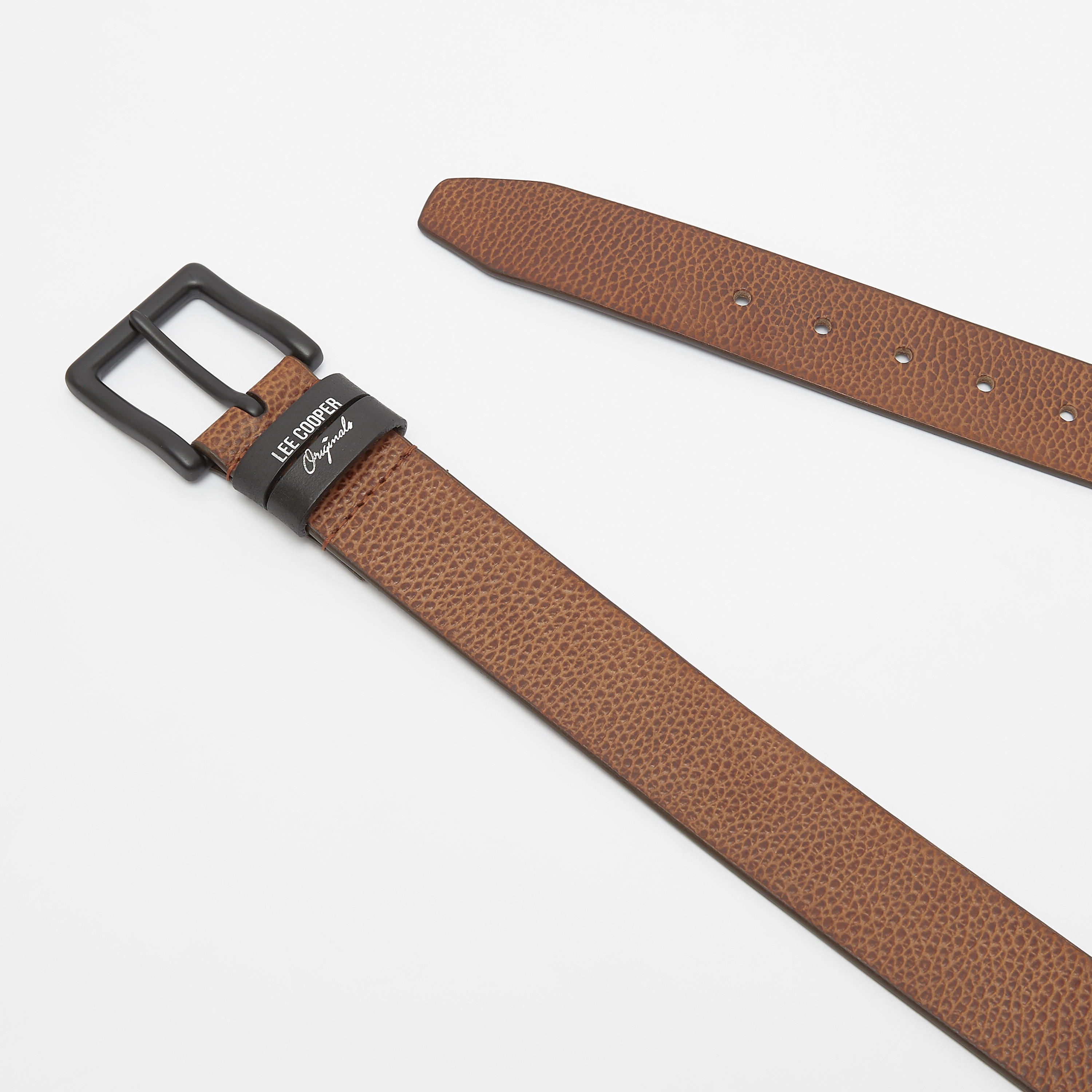 حزام بارز الملمس بإبزيم دبوس للإغلاق من لي كوبر-men-beltsandwallets-belts-image-3