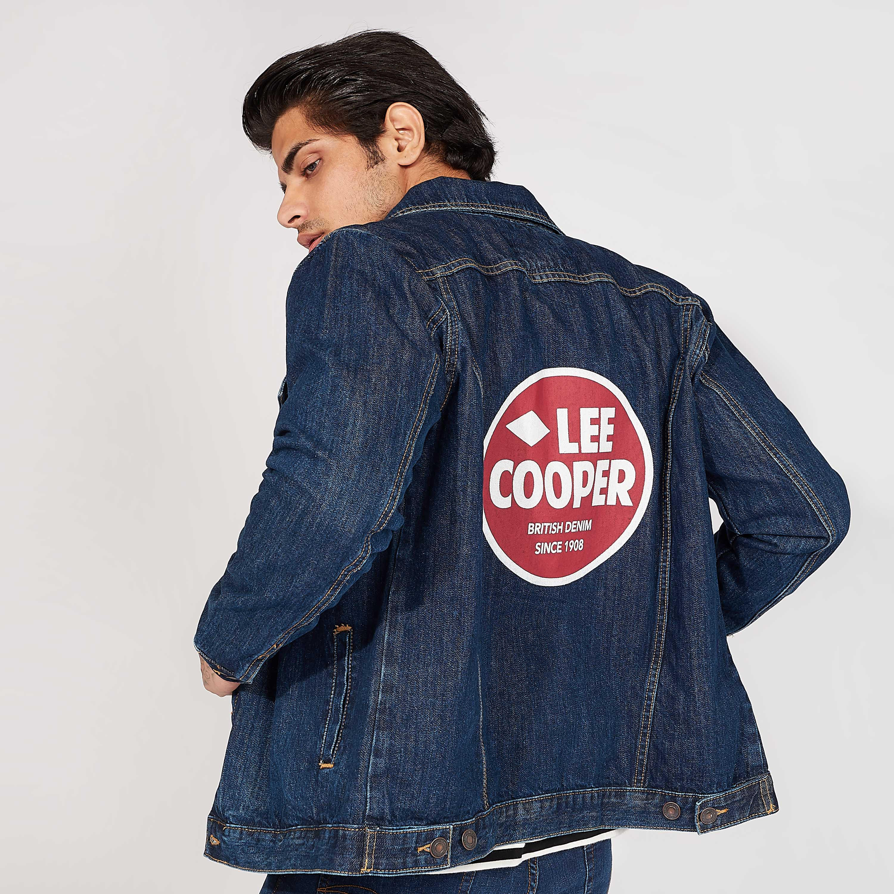 Lee Cooper Printed Denim Jacket with Flap Pockets-men-clothing-jacketsandblazers-jackets-image-4