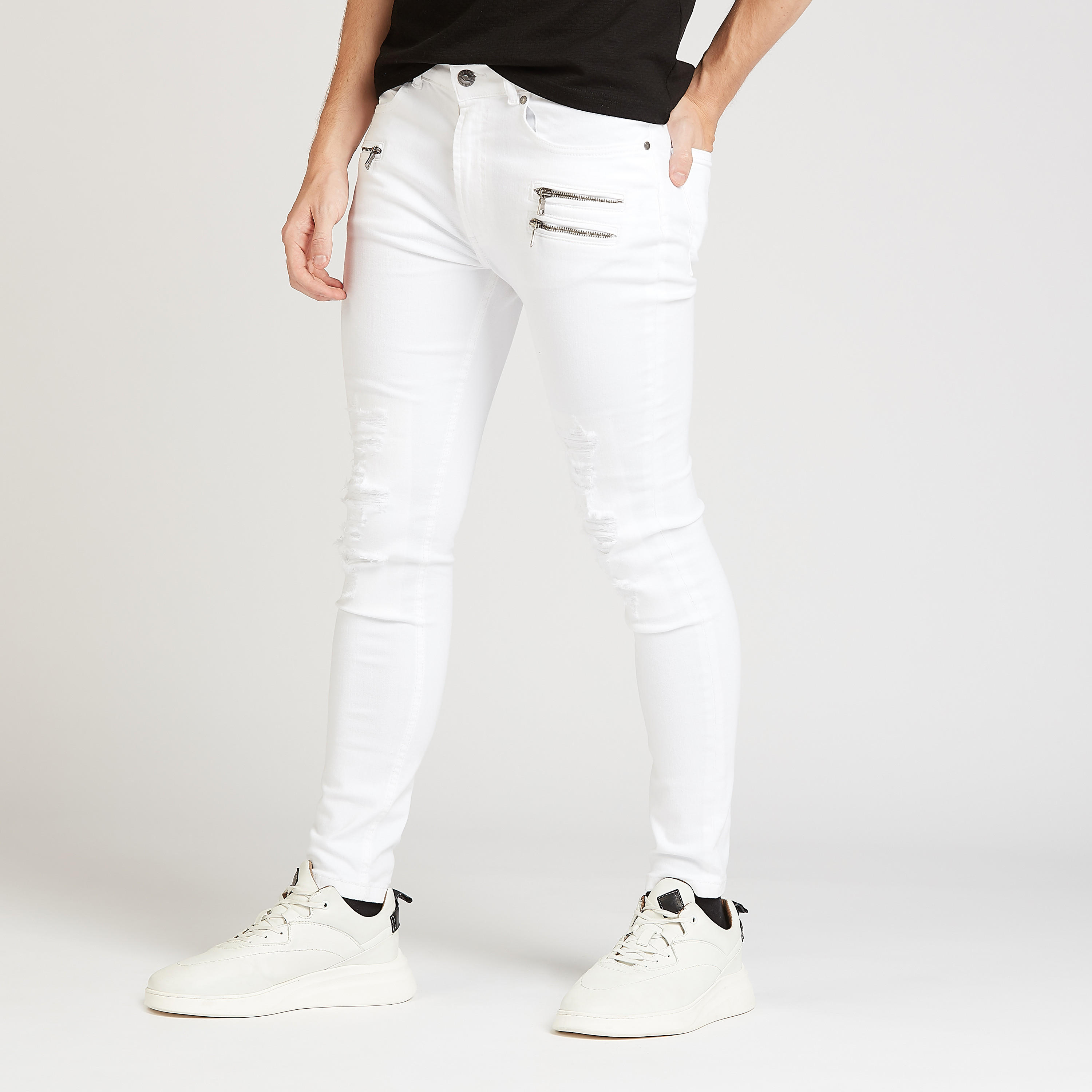 بنطلون جينز طويل بسحاب و زر إغلاق من لي كوبر-men-clothing-bottoms-jeans-image-1