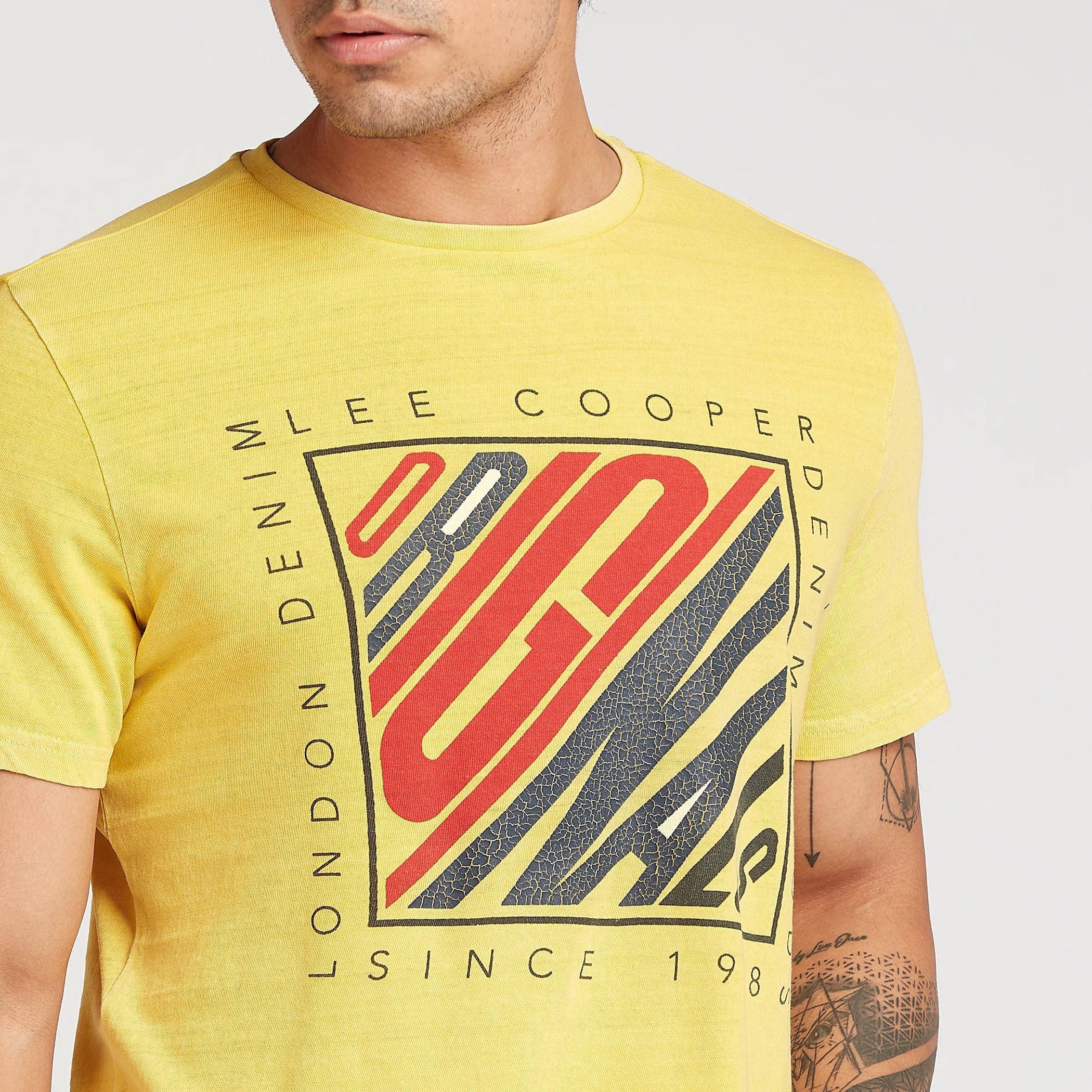 Lee Cooper Printed T-shirt with Crew Neck and Short Sleeves-men-clothing-tshirtsandpolos-tshirts-image-3