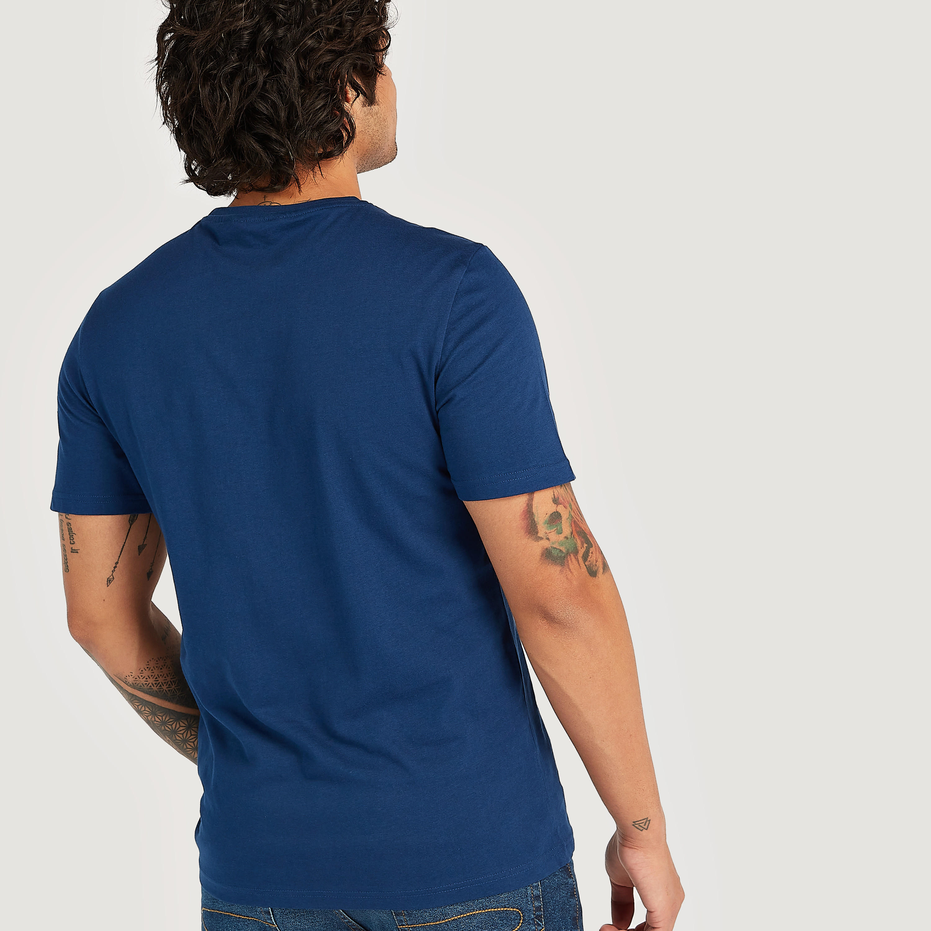 Lee Cooper Printed T-shirt with Short Sleeves-men-clothing-tshirtsandpolos-tshirts-image-3
