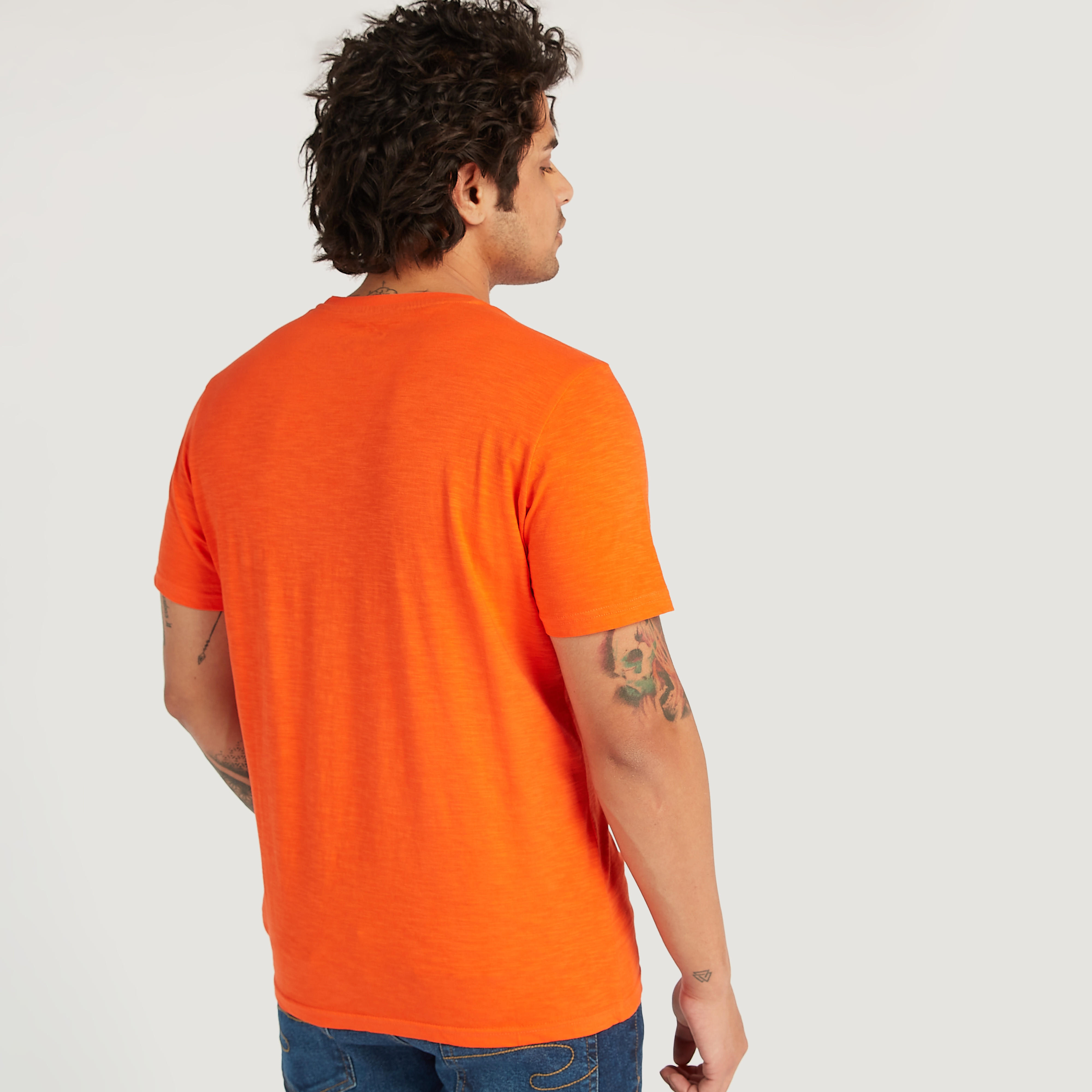 Lee Cooper Printed T-shirt with Short Sleeves-men-clothing-tshirtsandpolos-tshirts-image-4