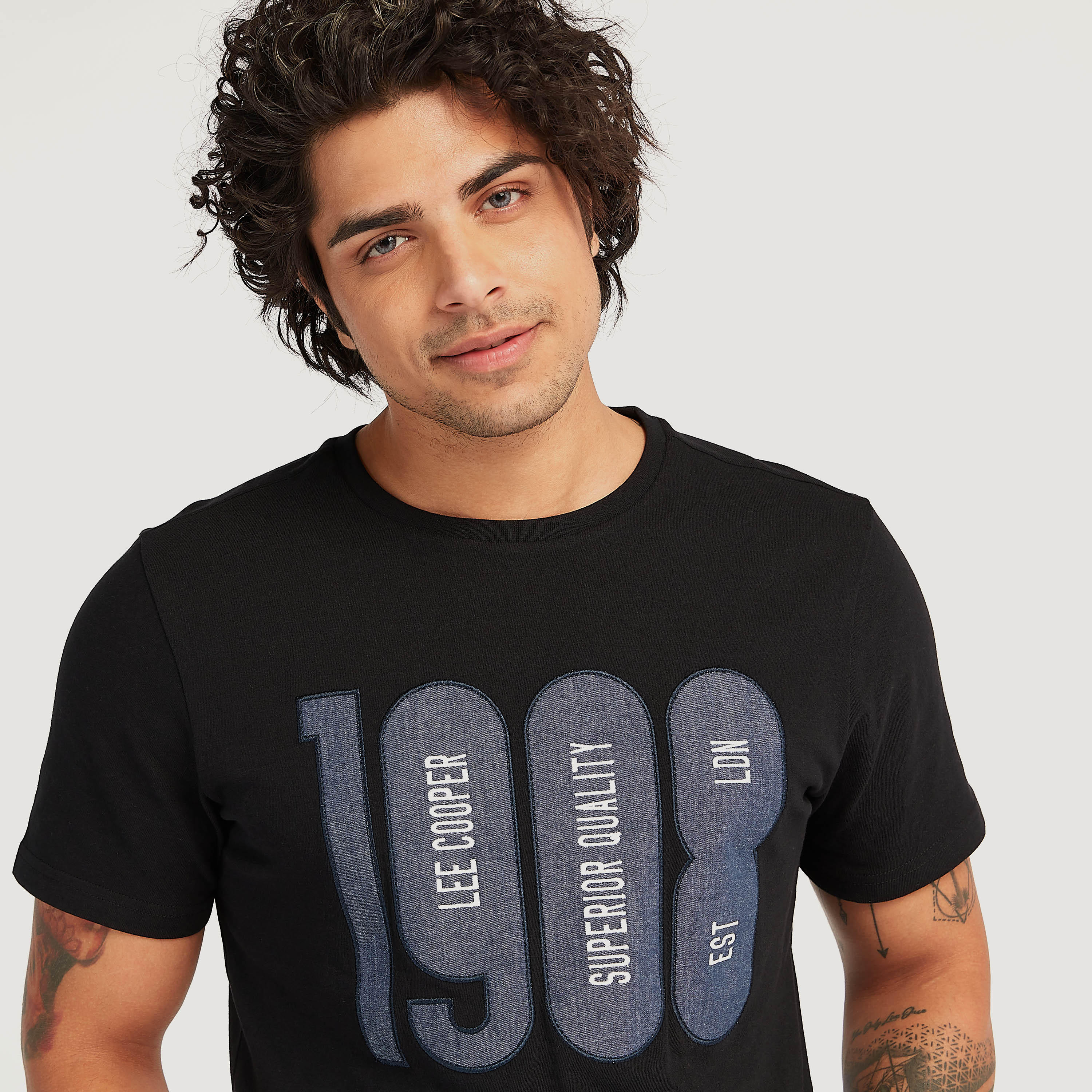 Lee Cooper Printed T-shirt with Short Sleeves-men-clothing-tshirtsandpolos-tshirts-image-3