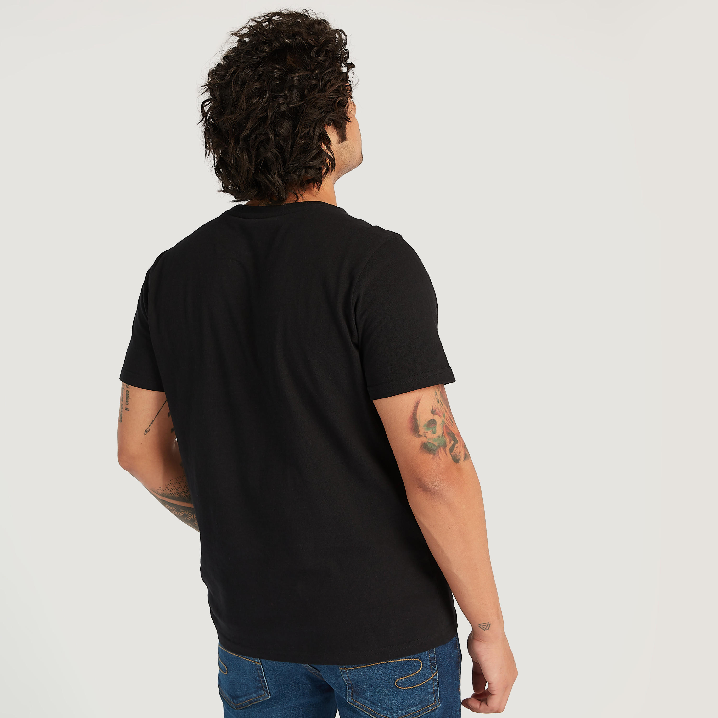 Lee Cooper Printed T-shirt with Short Sleeves-men-clothing-tshirtsandpolos-tshirts-image-4