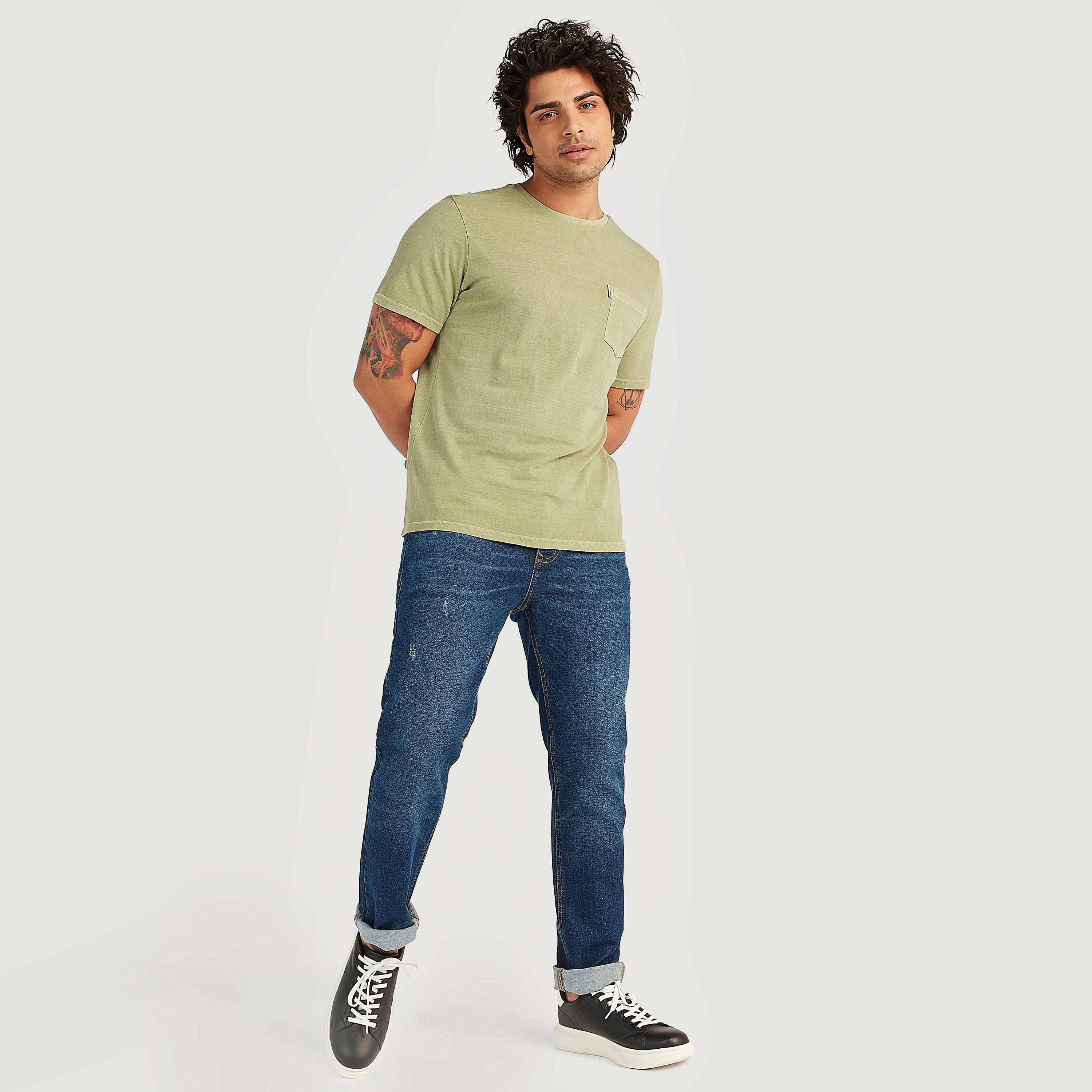 Lee Cooper Printed T-shirt with Short Sleeves-men-clothing-tshirtsandpolos-tshirts-image-2