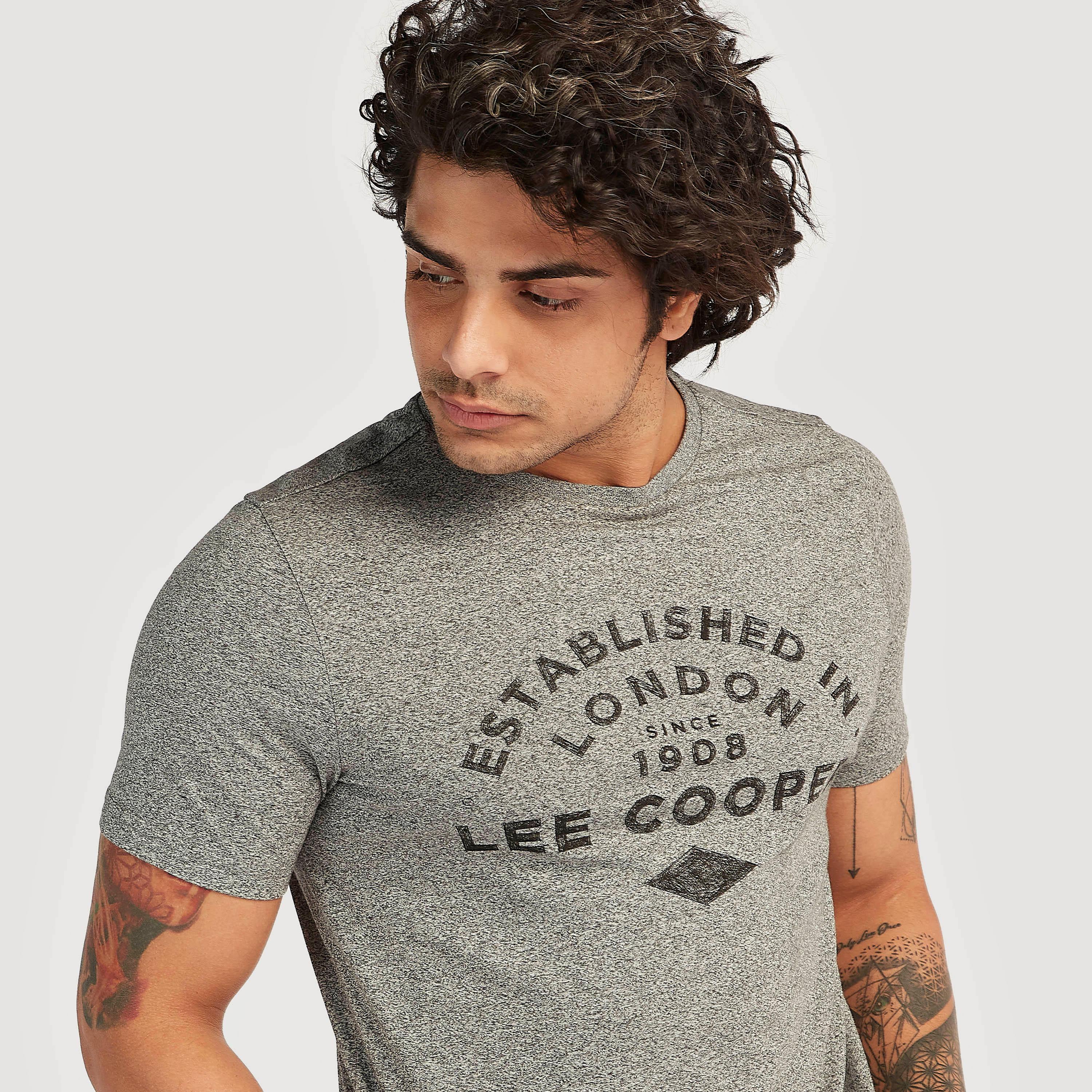 Lee Cooper Printed T-shirt with Short Sleeves-men-clothing-tshirtsandpolos-tshirts-image-3
