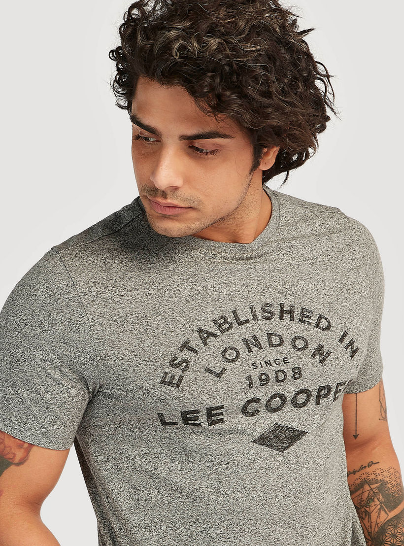 Lee Cooper Printed T-shirt with Short Sleeves-men-clothing-tshirtsandpolos-tshirts-image-3