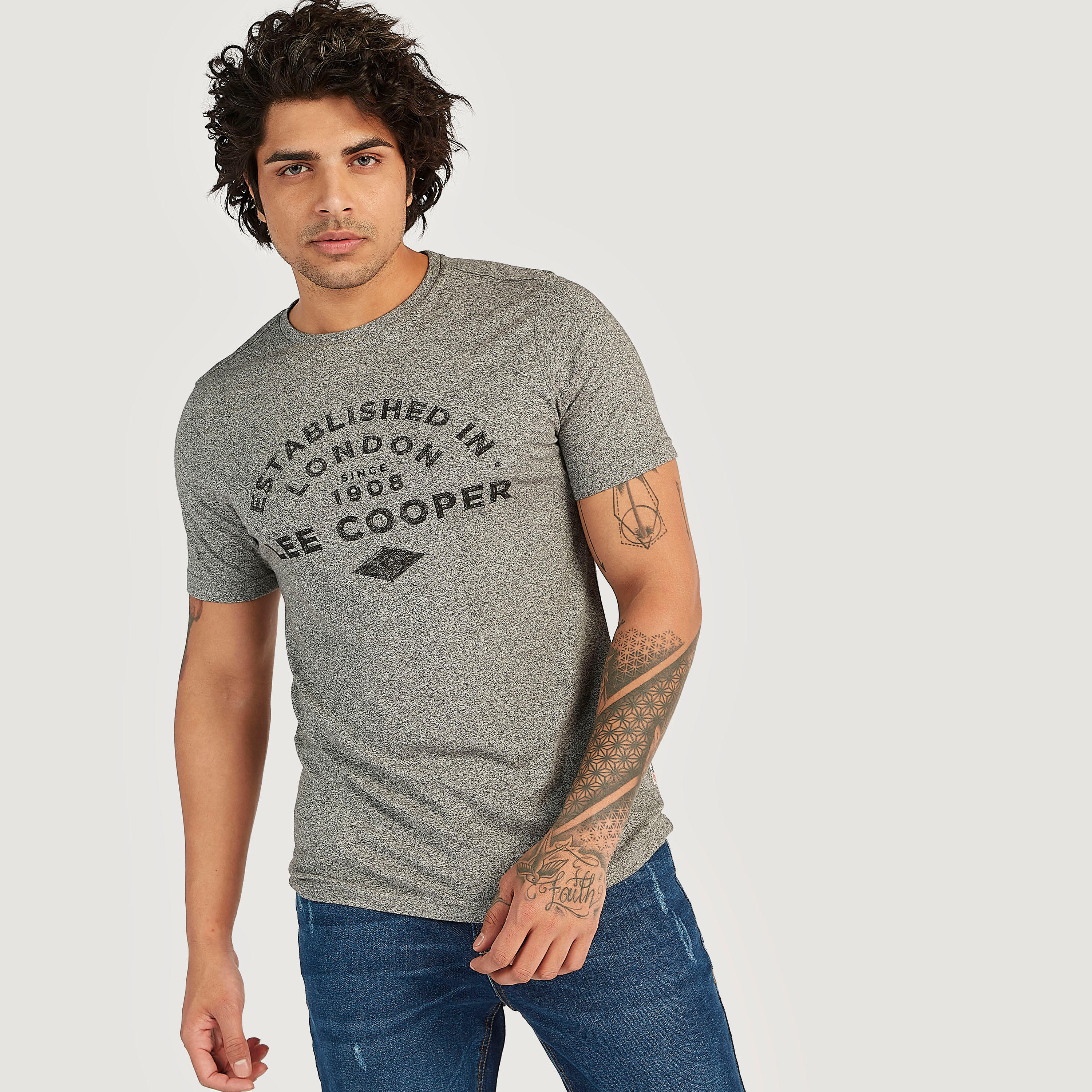 Lee Cooper Printed T-shirt with Short Sleeves-men-clothing-tshirtsandpolos-tshirts-image-5