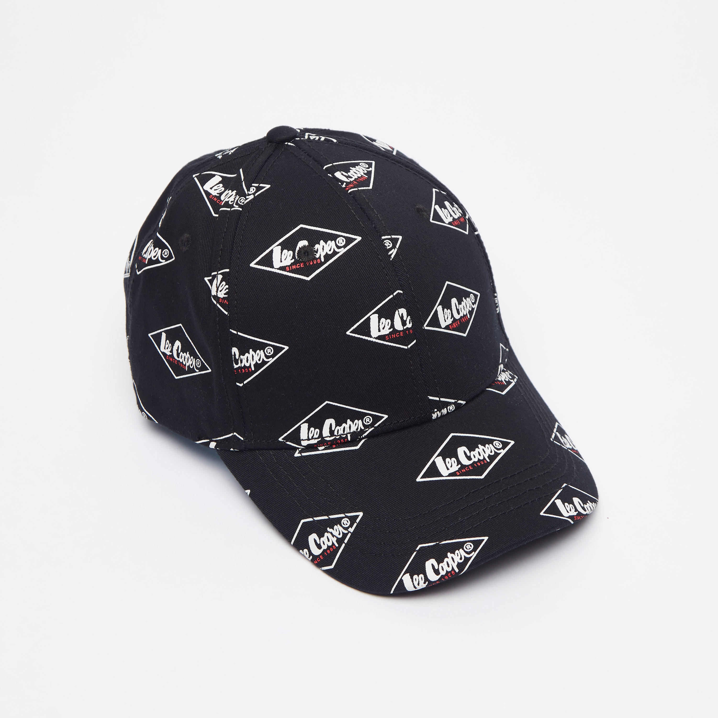 Lee Cooper Printed Cap with Plate Buckle Closure-men-caps-image-1