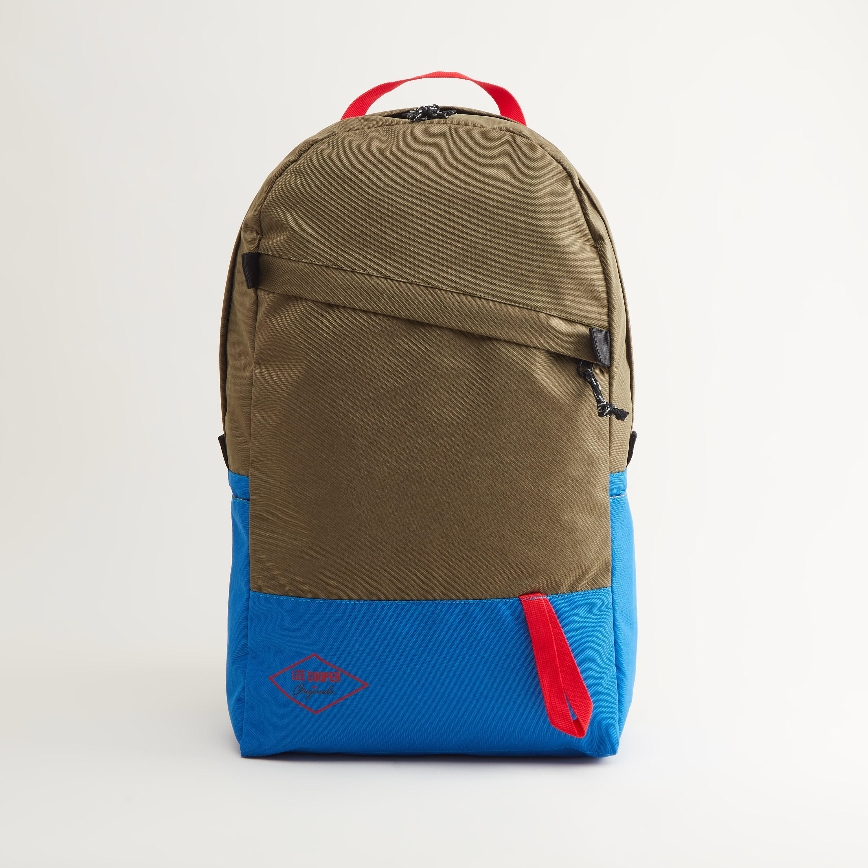 Lee Cooper Logo Printed Backpack with Zip Closure-men-bags-image-1