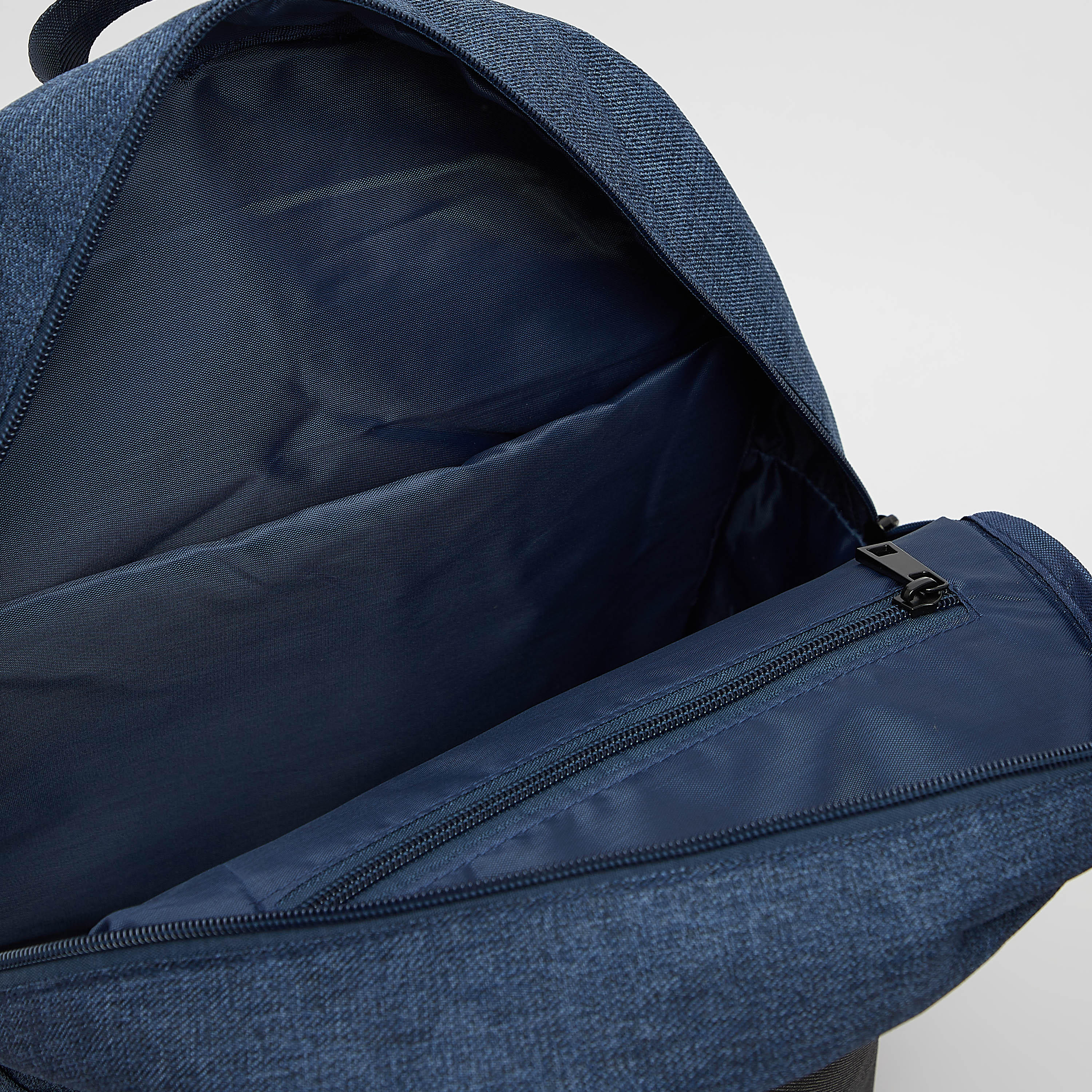 Lee Cooper Logo Print Backpack with Adjustable Straps and Zip Closure-men-bags-image-4