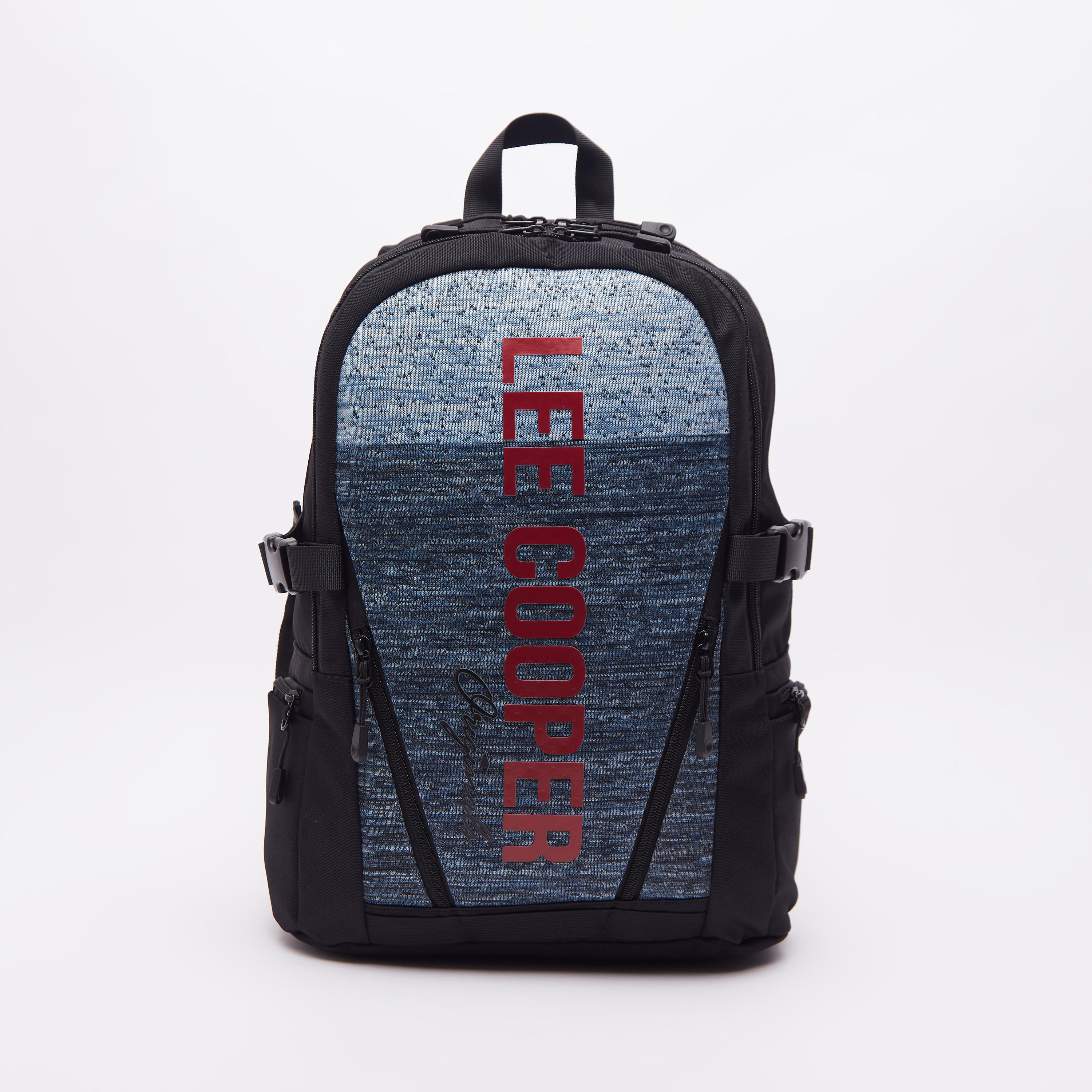 Lee Cooper Printed Backpack with Adjustable Shoulder Straps-men-bags-image-1
