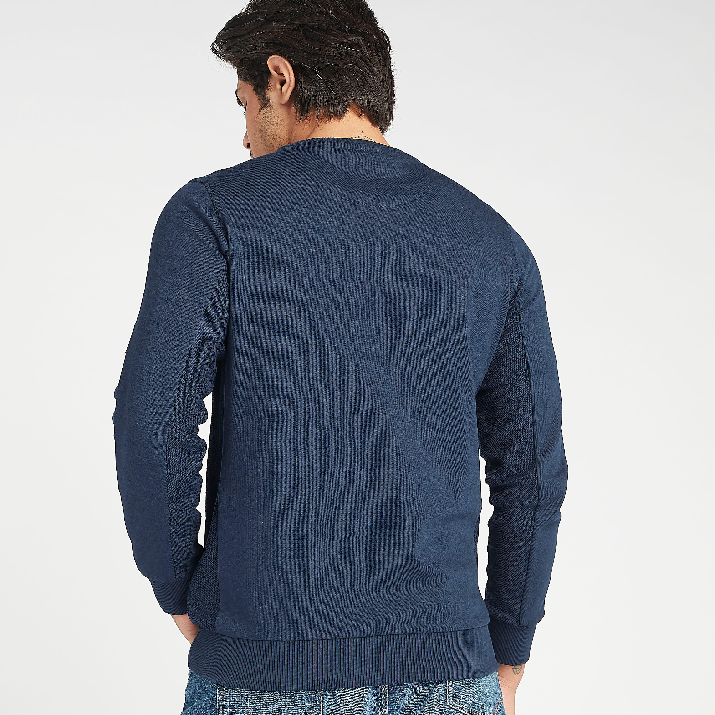 Lee Cooper Embroidered Crew Neck Sweatshirt with Long Sleeves-men-winterwear-hoodiesandsweatshirts-image-4