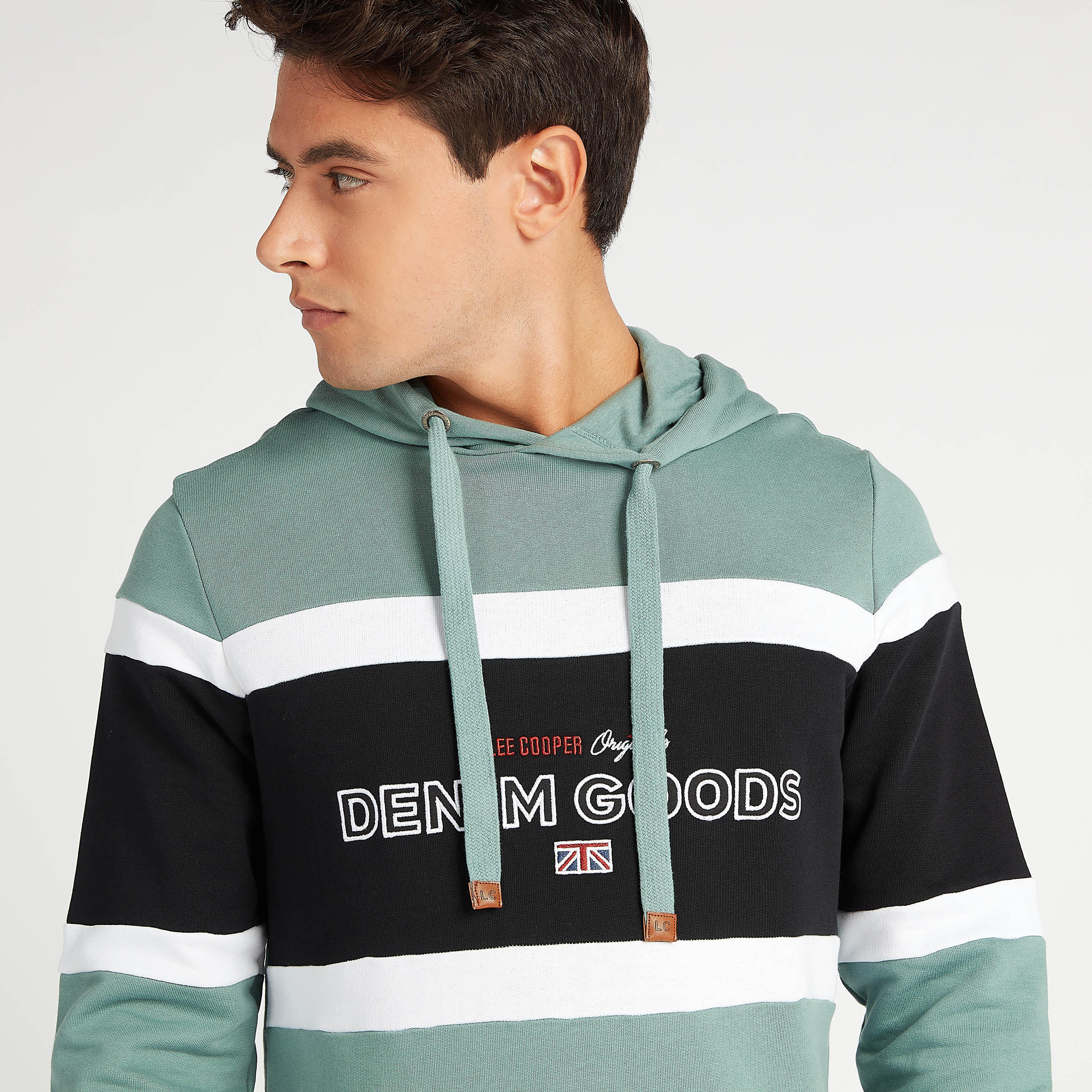 هودي مستدام بطبعات وأكمام طويلة وجيوب من لي كوبر-men-winterwear-hoodiesandsweatshirts-image-5