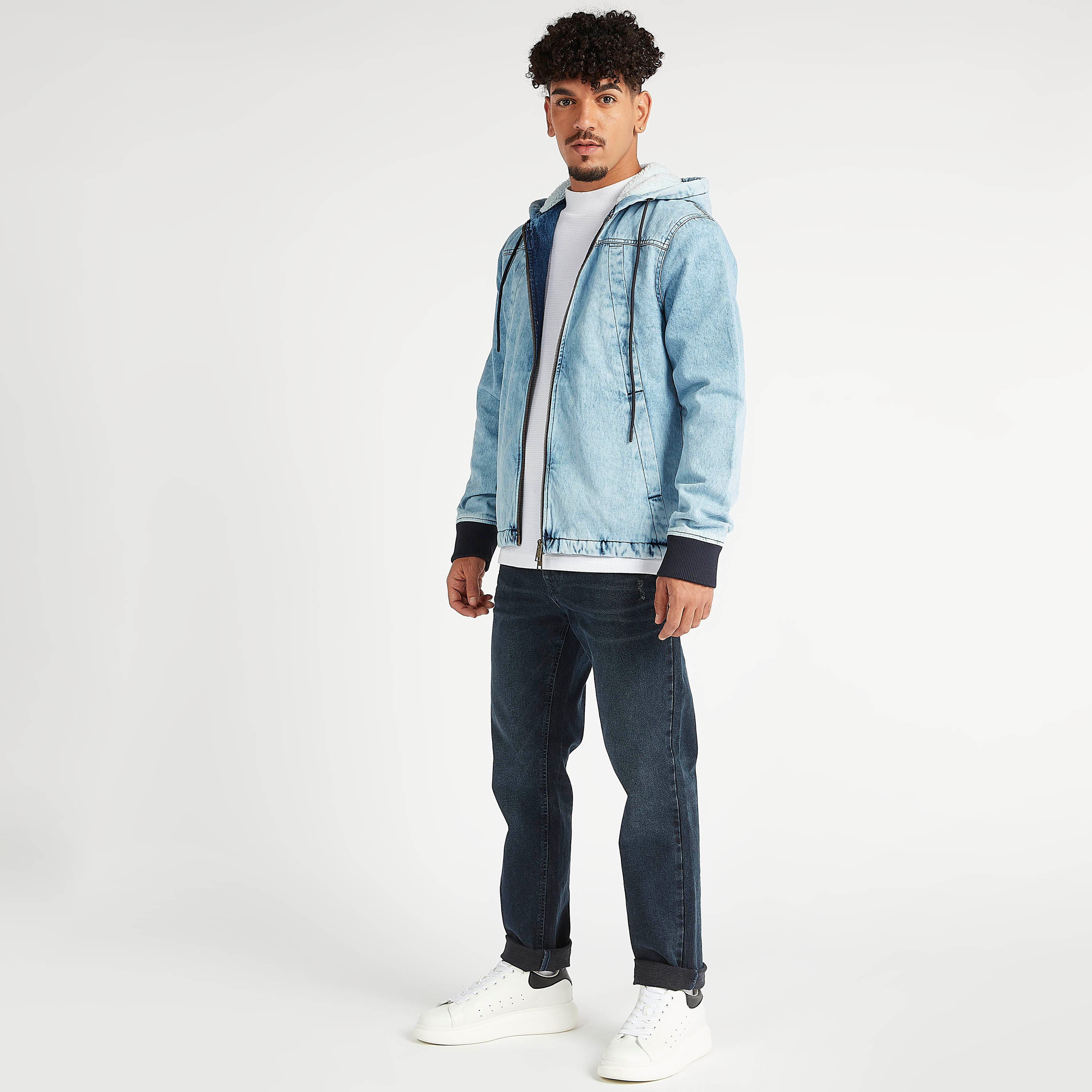 جاكيت مستدام دينم بقبّعة وأكمام طويلة من لي كوبر-men-clothing-jacketsandblazers-jackets-image-8