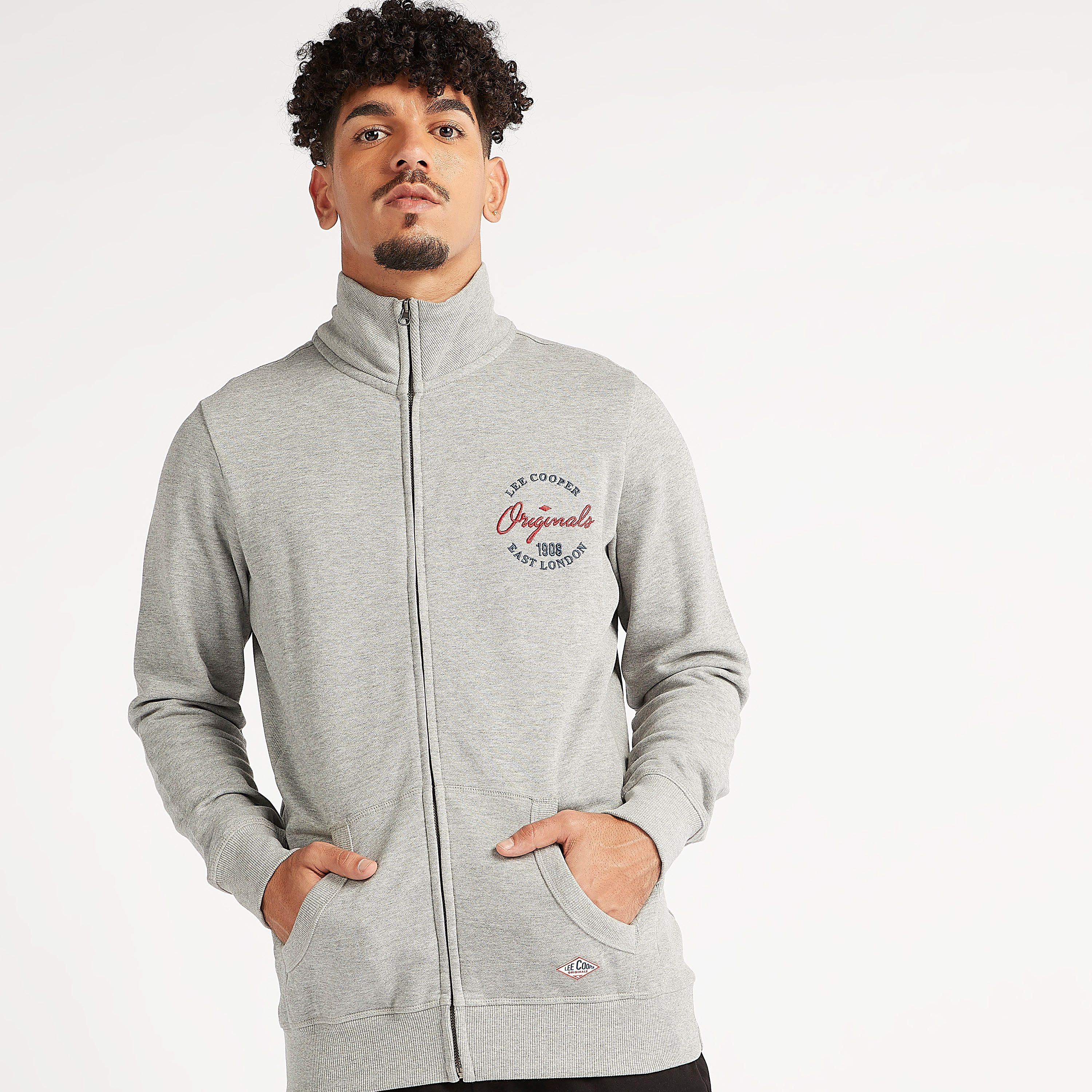 Sustainable Lee Cooper Zip Through Jacket with Sherpa Collar-men-clothing-jacketsandblazers-jackets-image-1