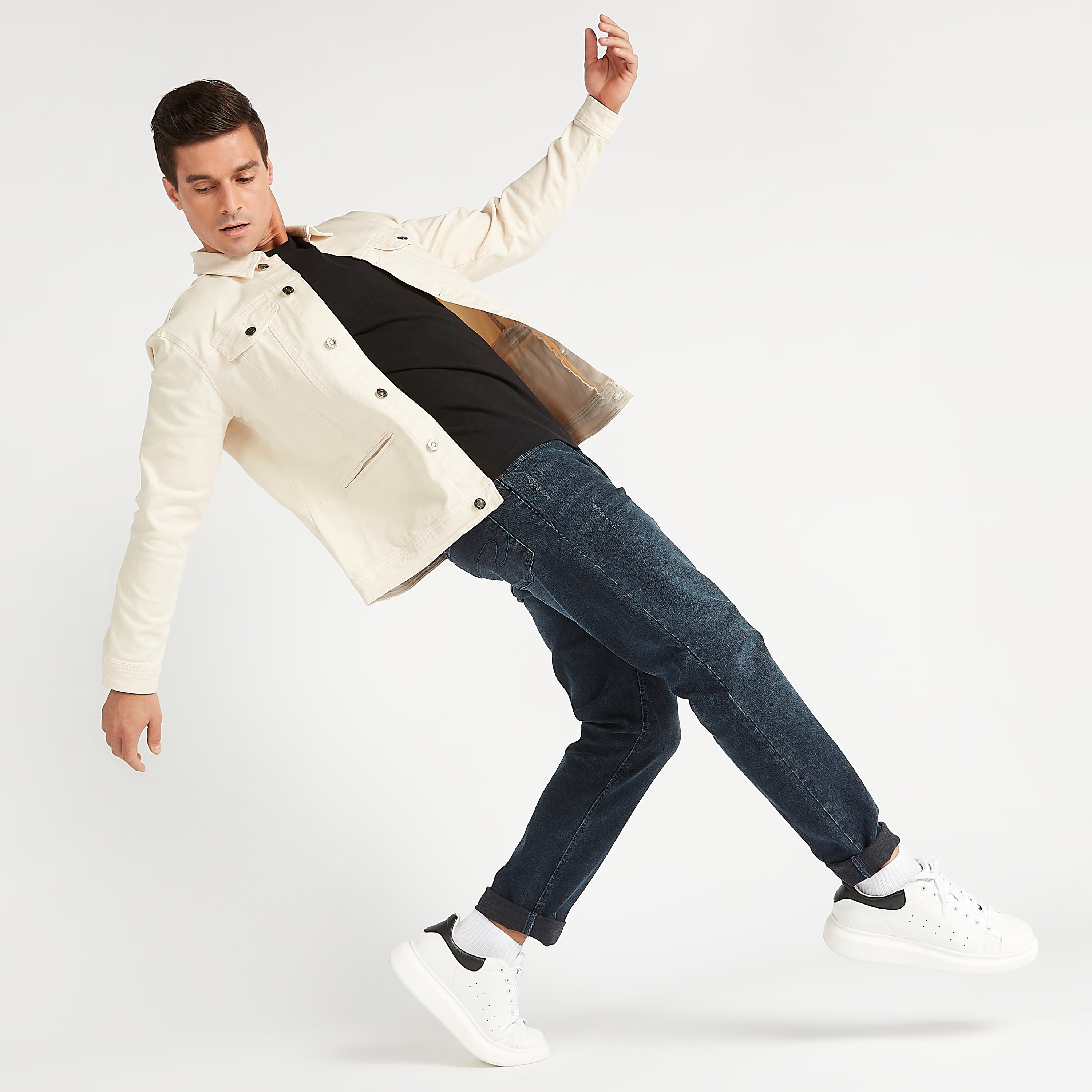 جاكيت مستدام دينم بياقة عادية وزر إغلاق من لي كوبر-men-clothing-jacketsandblazers-jackets-image-5