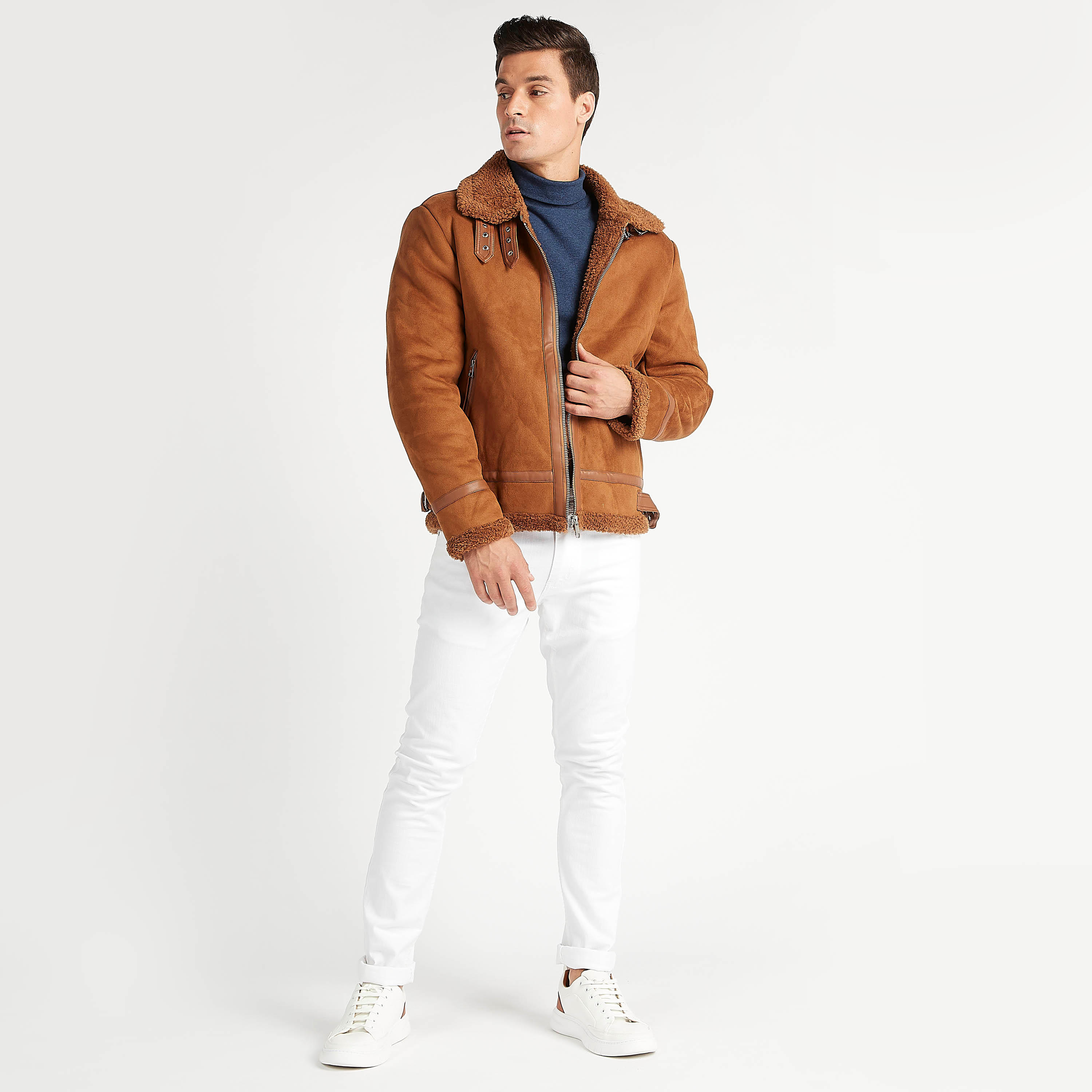 جاكيت باركا بسحّاب بارز الملمس وجيوب من لي كوبر-men-clothing-jacketsandblazers-jackets-image-5