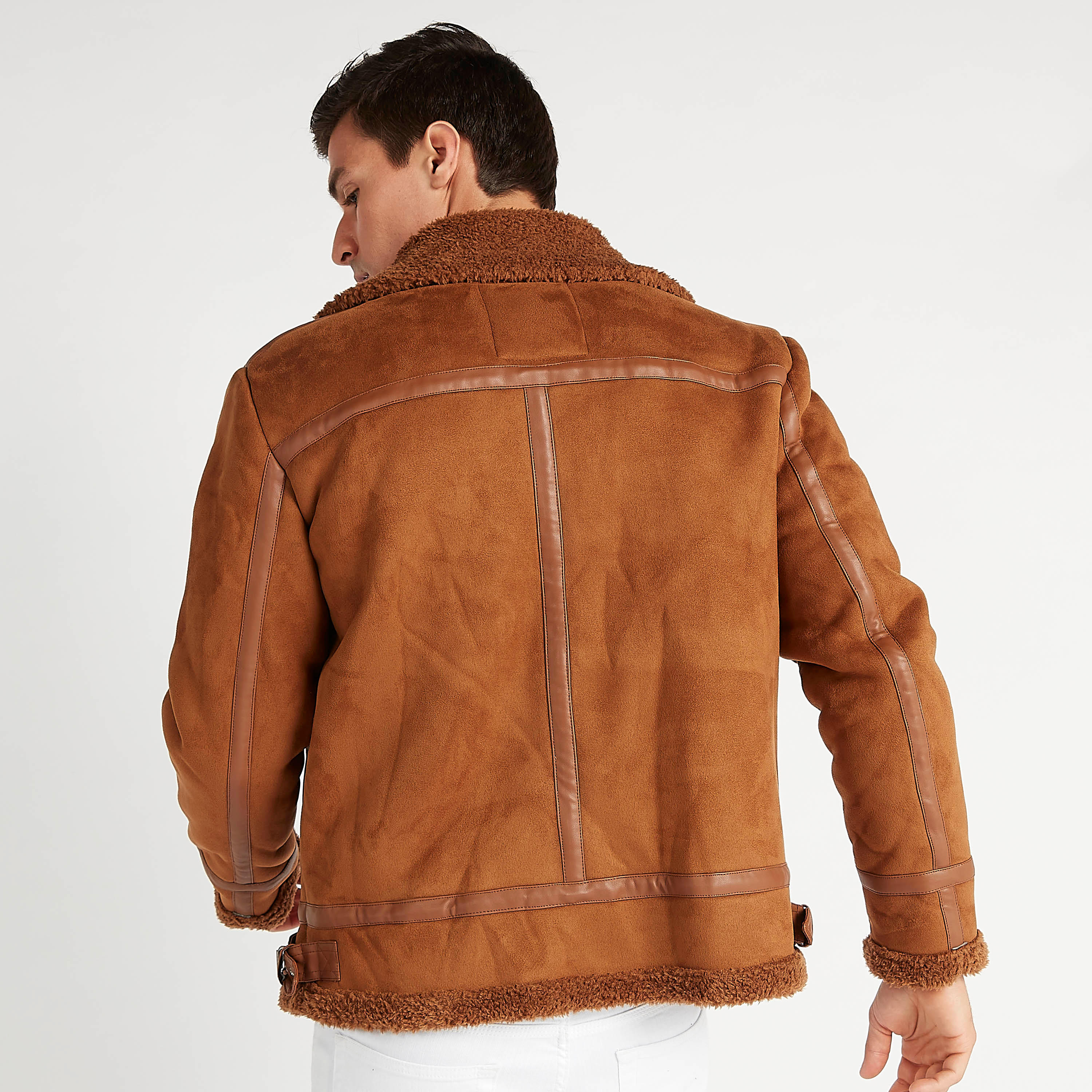 جاكيت باركا بسحّاب بارز الملمس وجيوب من لي كوبر-men-clothing-jacketsandblazers-jackets-image-2