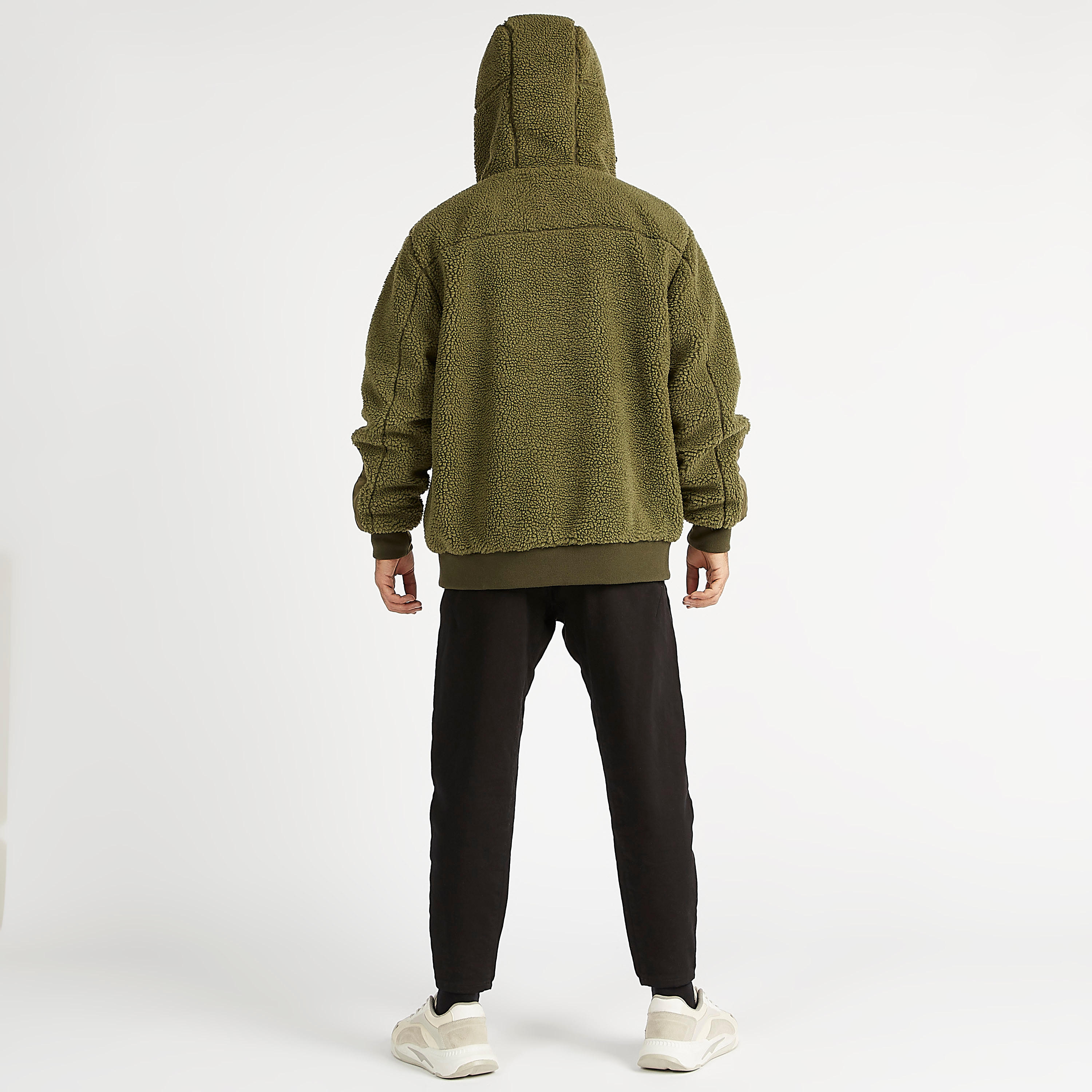 جاكيت بارز الملمس بسحّاب وأكمام طويلة وقبّعة من لي كوبر-men-clothing-jacketsandblazers-jackets-image-7