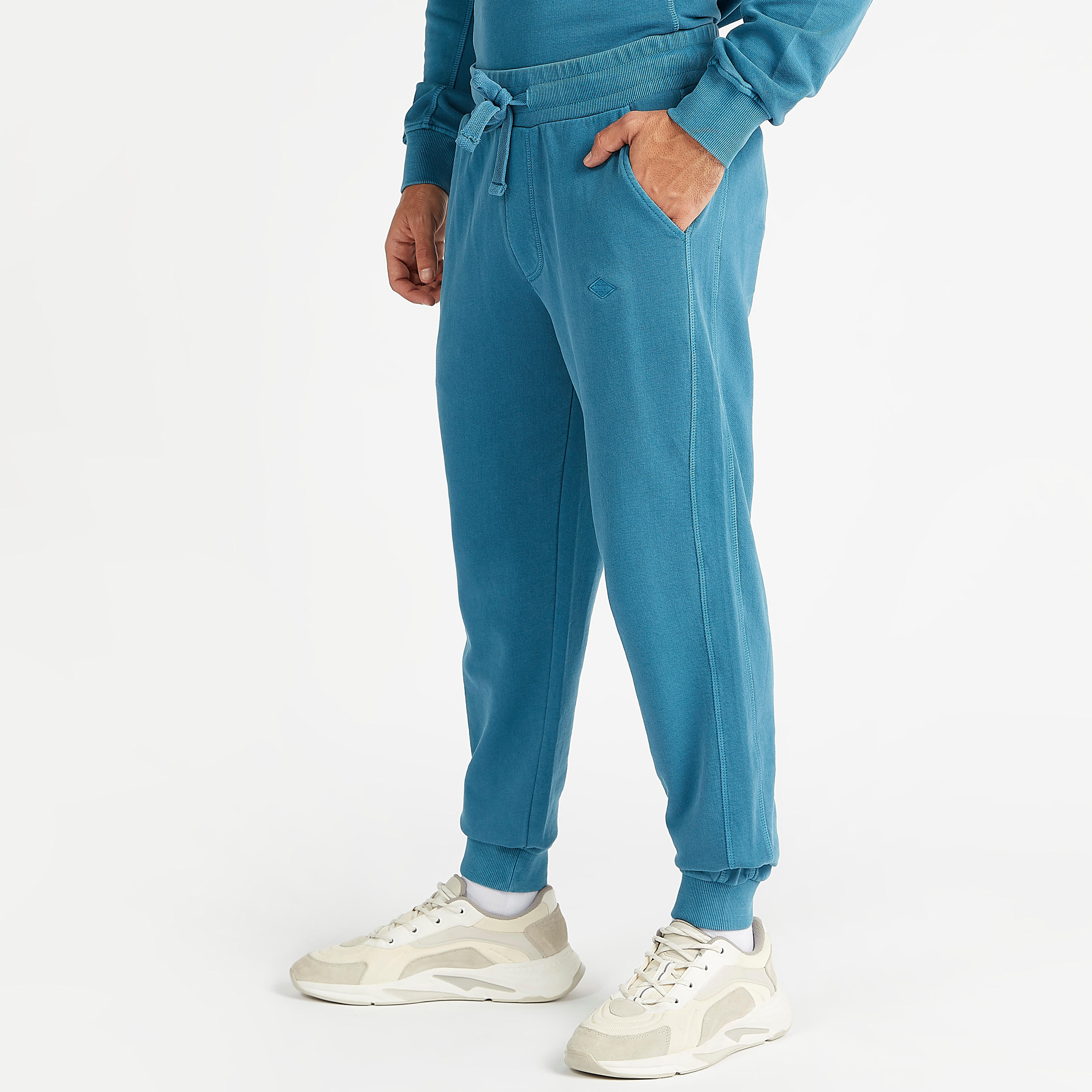 Lee Cooper Sustainable Solid Mid-Rise Joggers with Drawstring Closure-men-clothing-bottoms-joggers-image-1