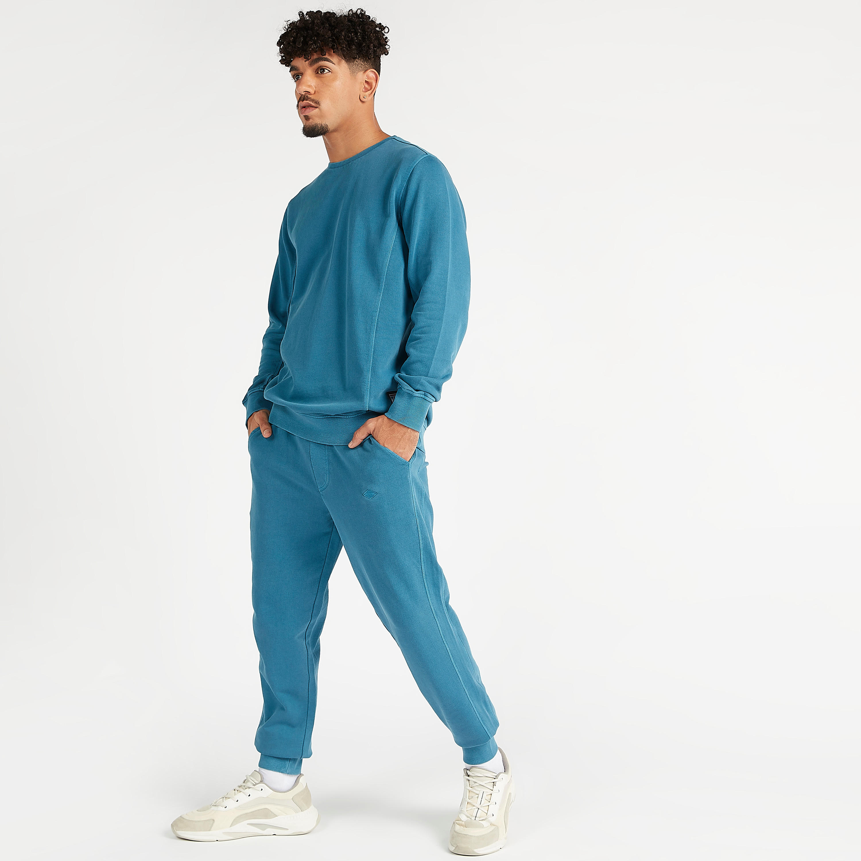 Lee Cooper Sustainable Solid Mid-Rise Joggers with Drawstring Closure-men-clothing-bottoms-joggers-image-2