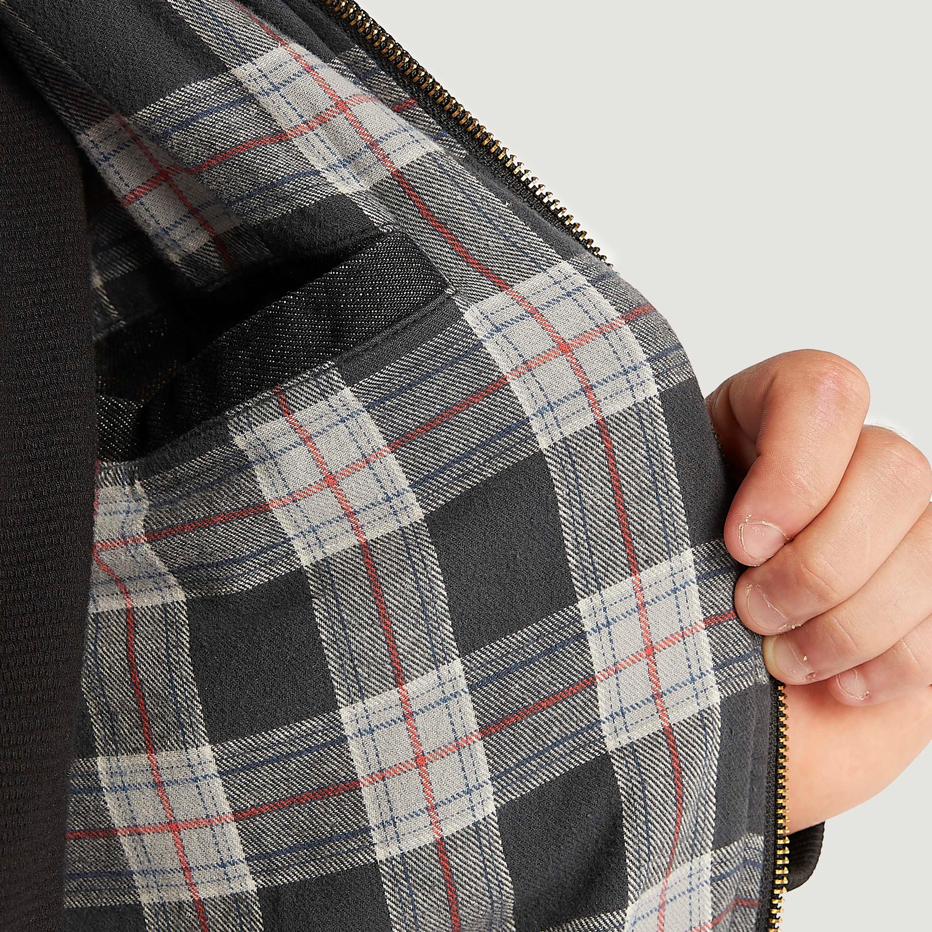 جاكيت مستدام دينم بسحّاب وياقة عادية من لي كوبر-men-clothing-jacketsandblazers-jackets-image-4