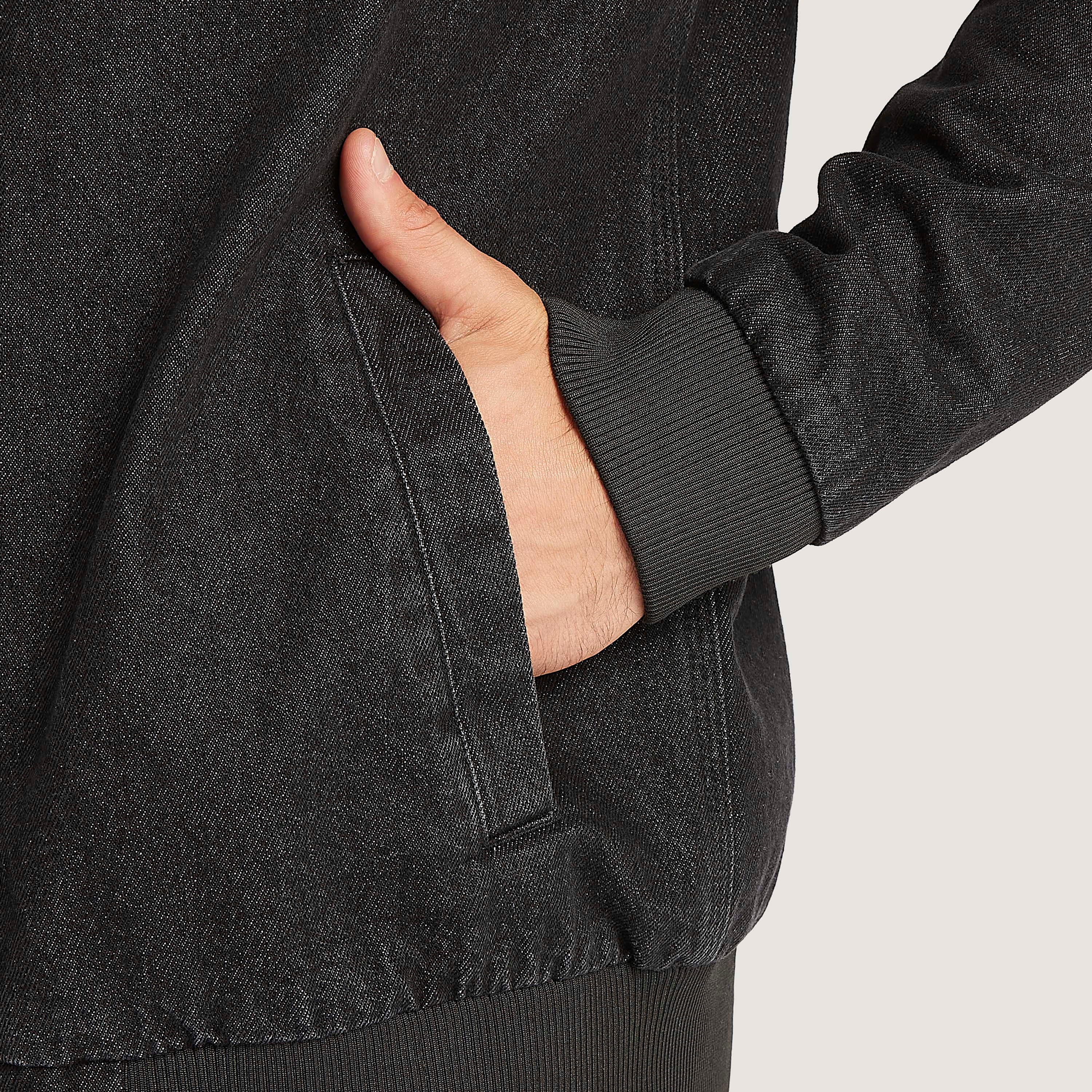 جاكيت مستدام دينم بسحّاب وياقة عادية من لي كوبر-men-clothing-jacketsandblazers-jackets-image-5