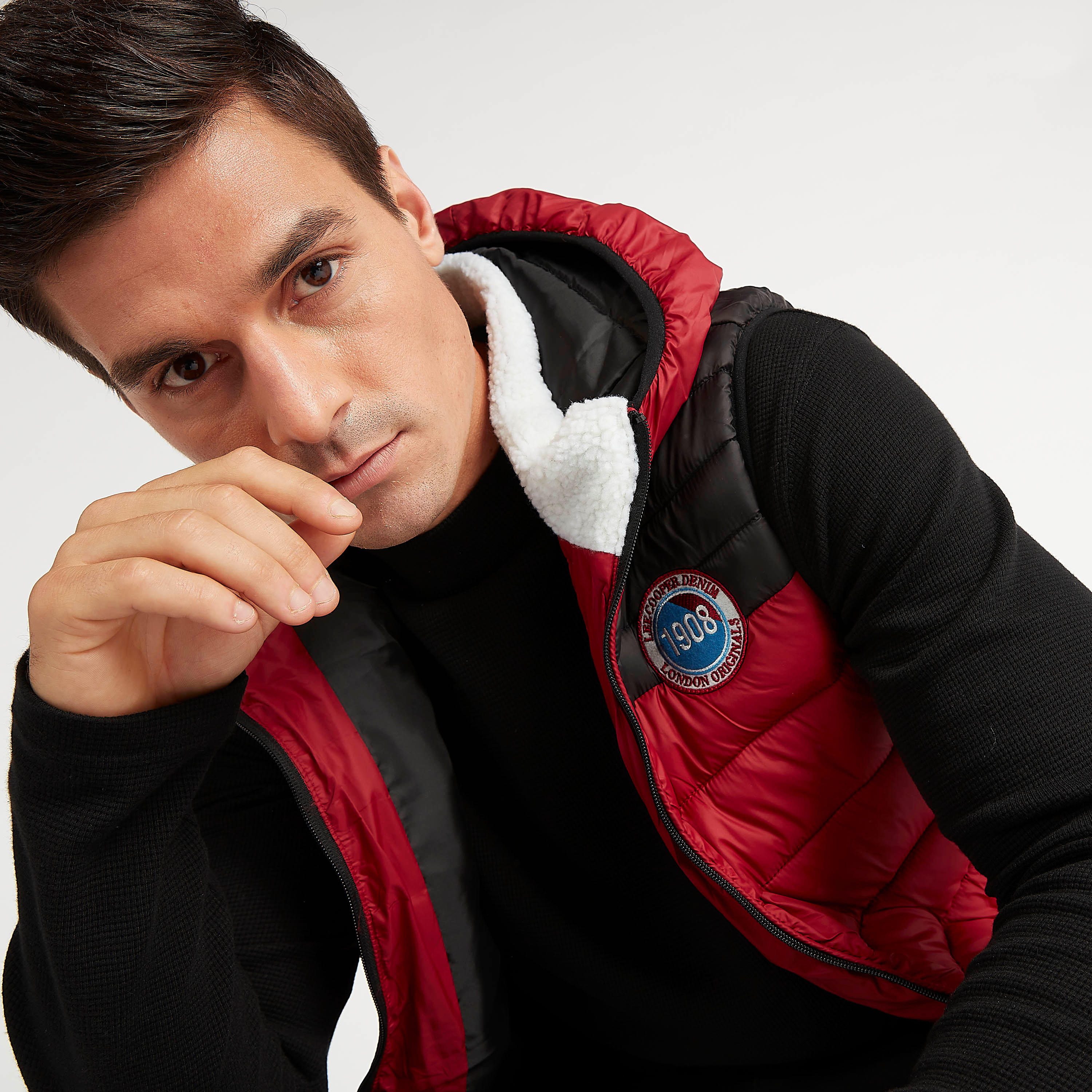 Lee Cooper Quilted Zip Through Gilet with Pockets and Hood-men-clothing-jacketsandblazers-jackets-image-6