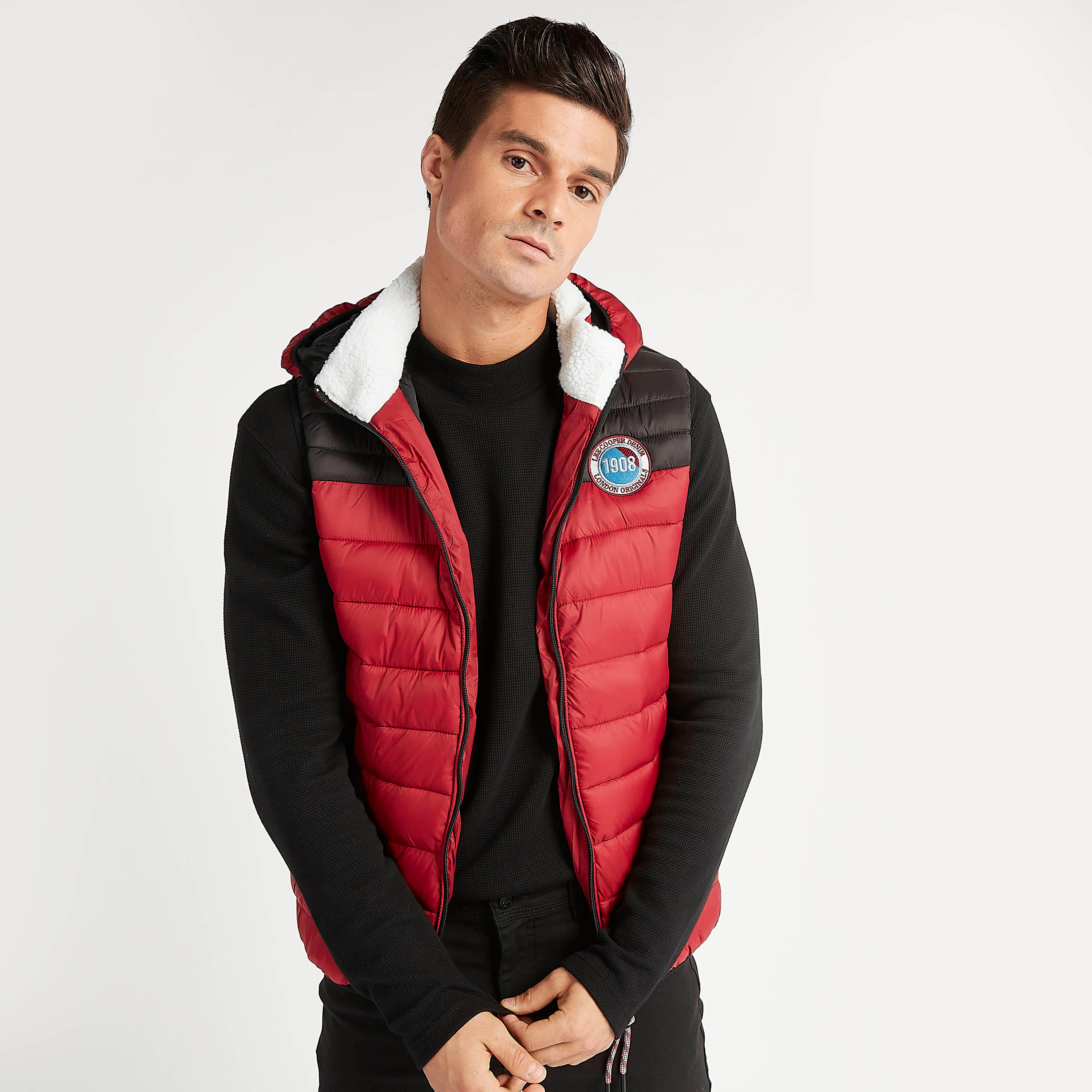 Lee Cooper Quilted Zip Through Gilet with Pockets and Hood-men-clothing-jacketsandblazers-jackets-image-8