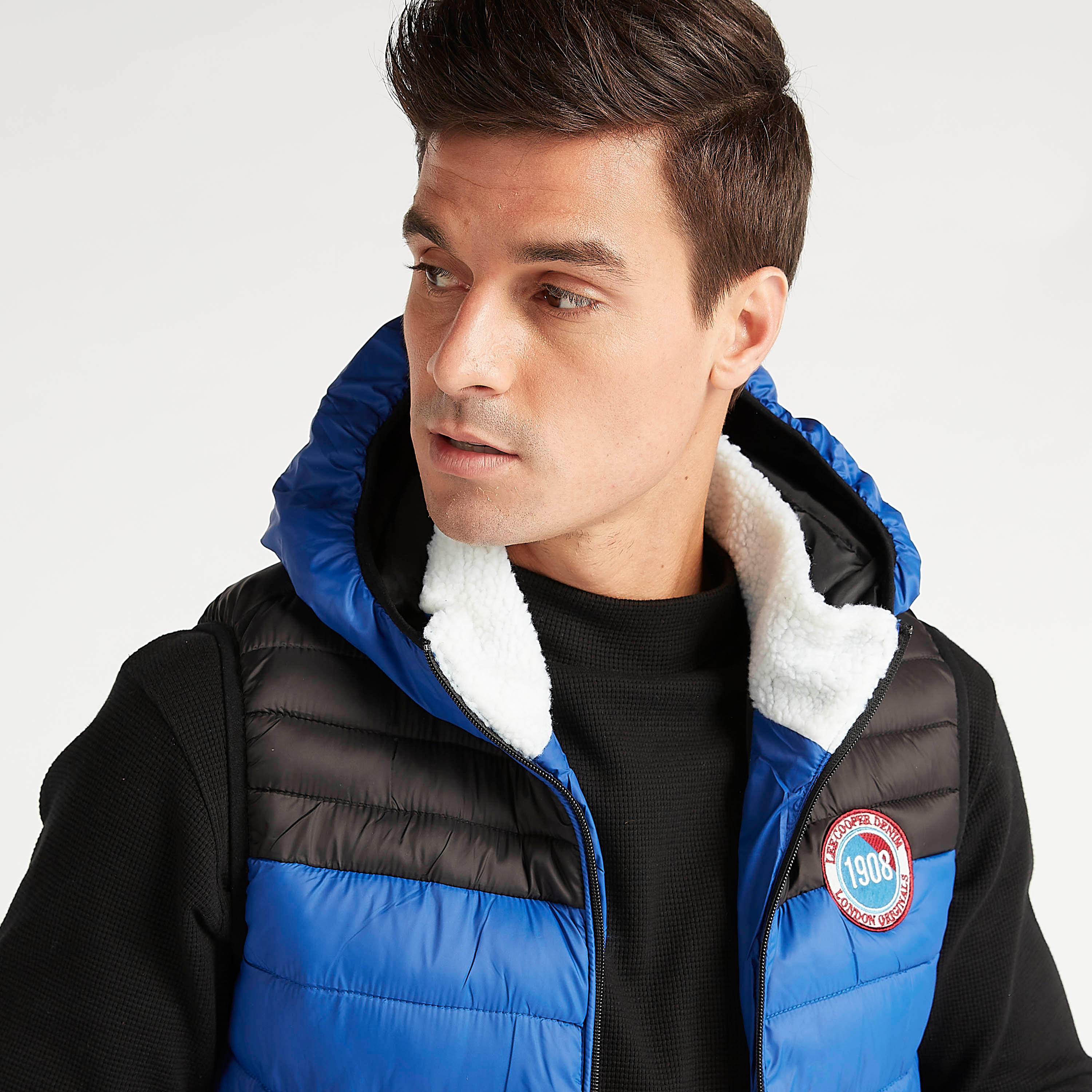 جيليه مبطّنة بسحّاب مع جيوب وقبّعة من لي كوبر-men-clothing-jacketsandblazers-jackets-image-3