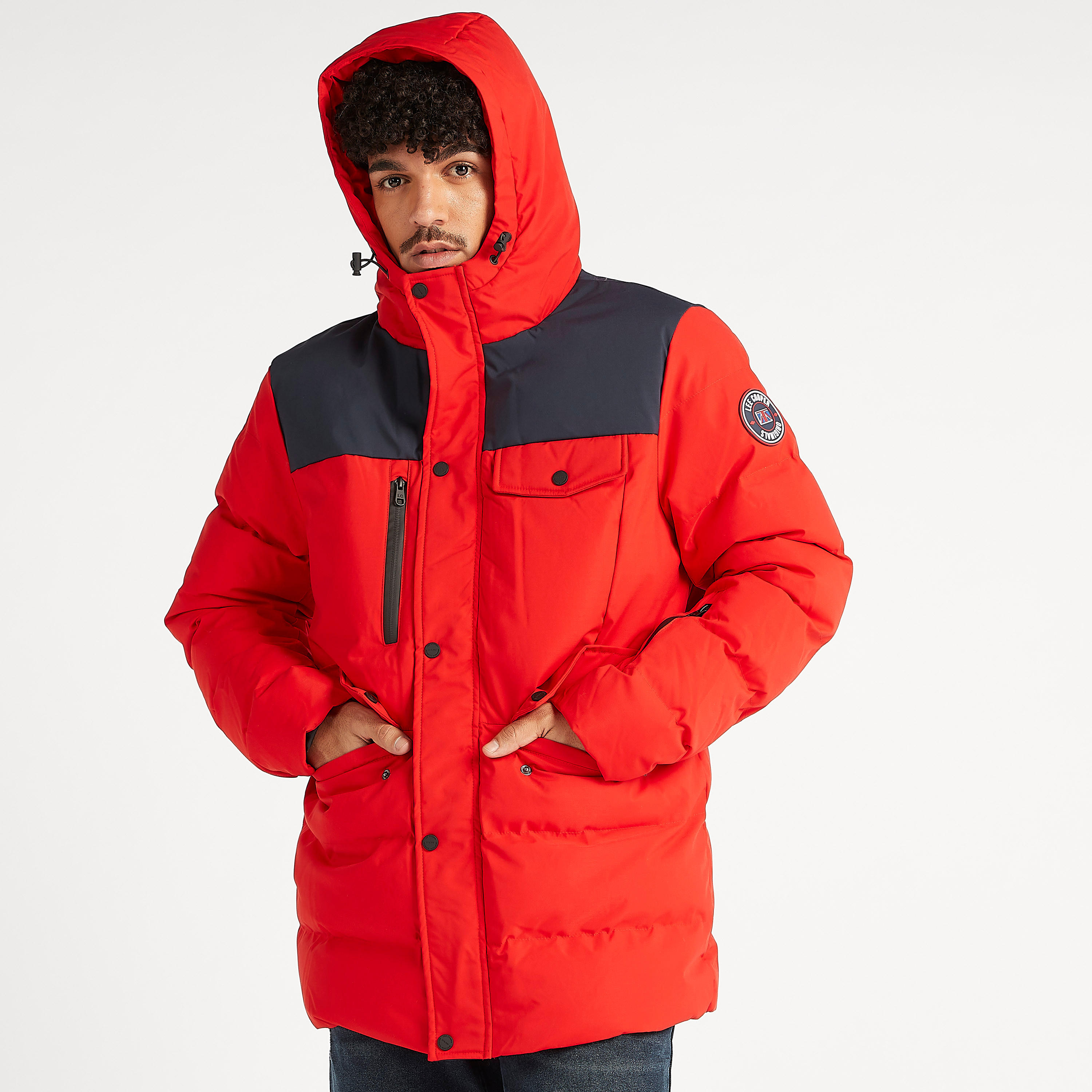 Lee Cooper Quilted Jacket with Hood and Long Sleeves-men-clothing-jacketsandblazers-jackets-image-1