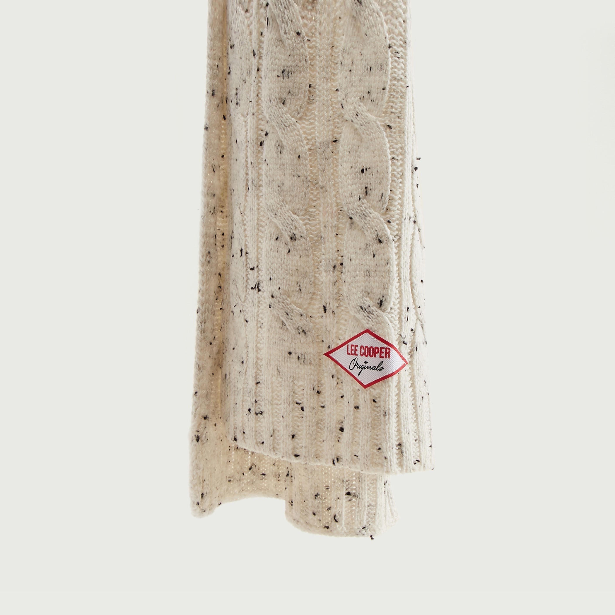 Lee Cooper Cable Knit Textured Scarf-men-scarvesandgloves-image-1
