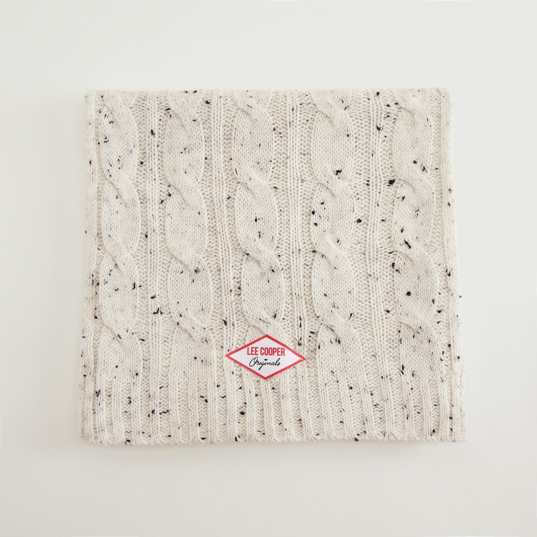 Lee Cooper Cable Knit Textured Scarf-men-scarvesandgloves-image-3