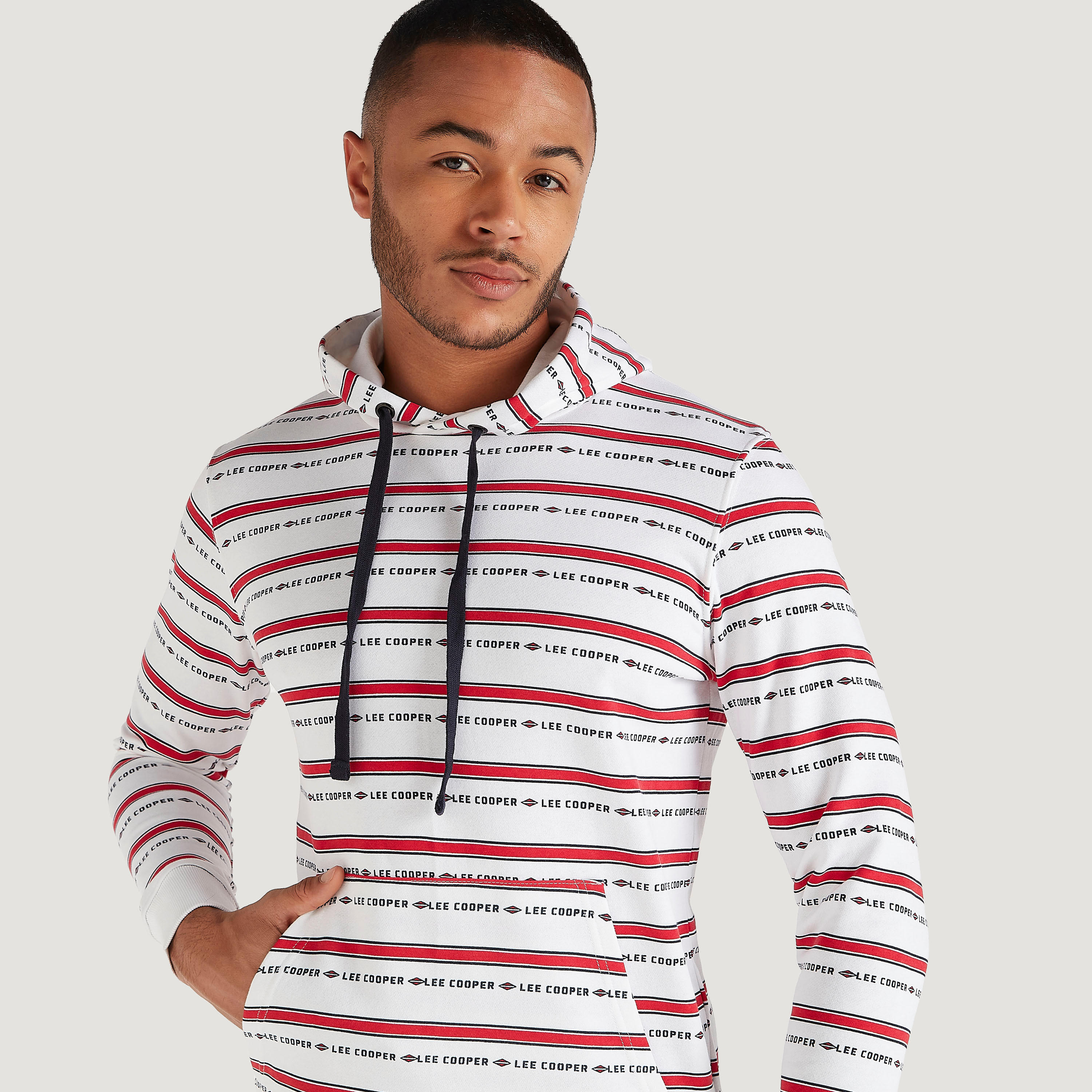 سويت شيرت بطبعات وأكمام طويلة وقبّعة من لي كوبر-men-winterwear-hoodiesandsweatshirts-image-3