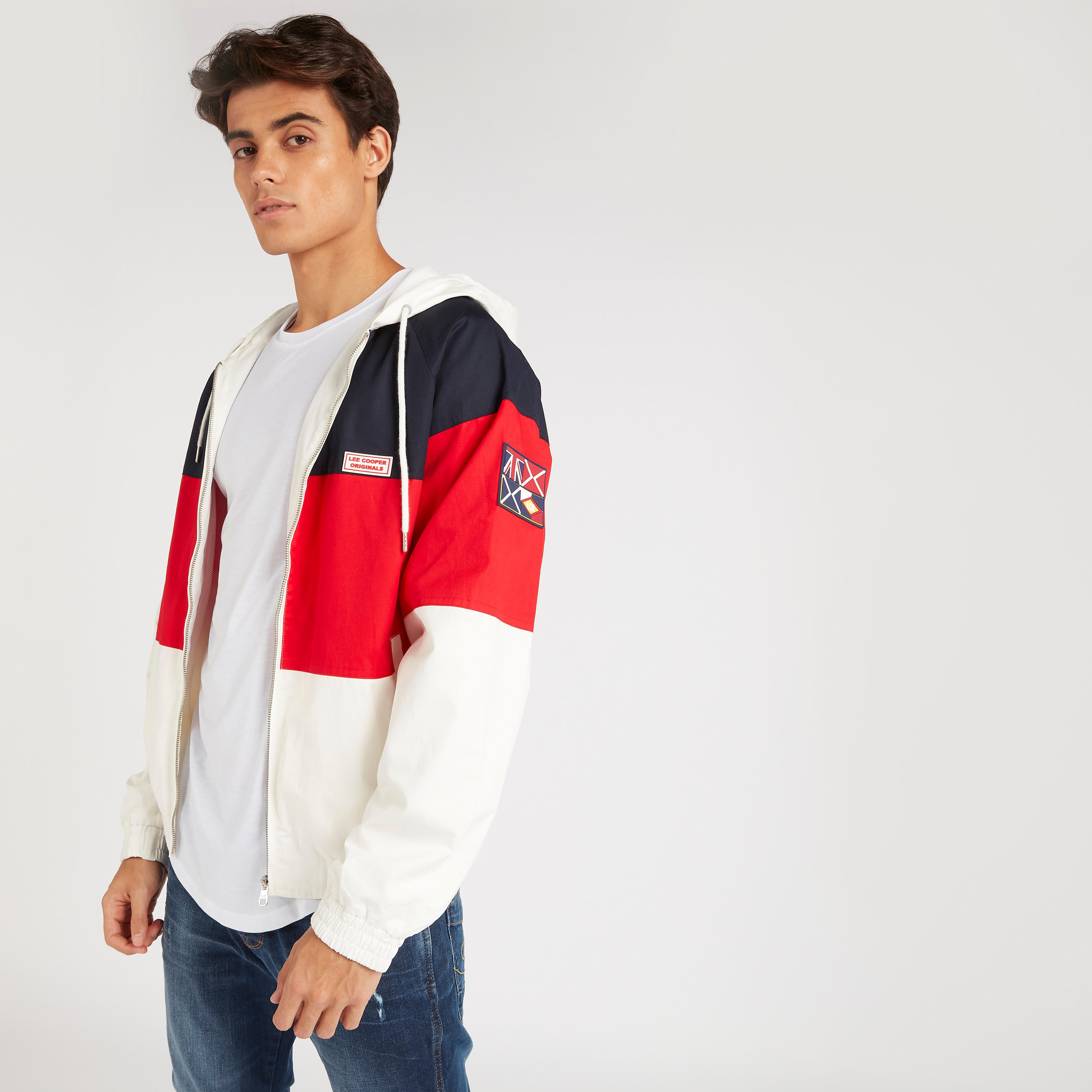 Lee Cooper Lightweight Printed Zip Through Jacket with Hood-men-clothing-jacketsandblazers-jackets-image-1