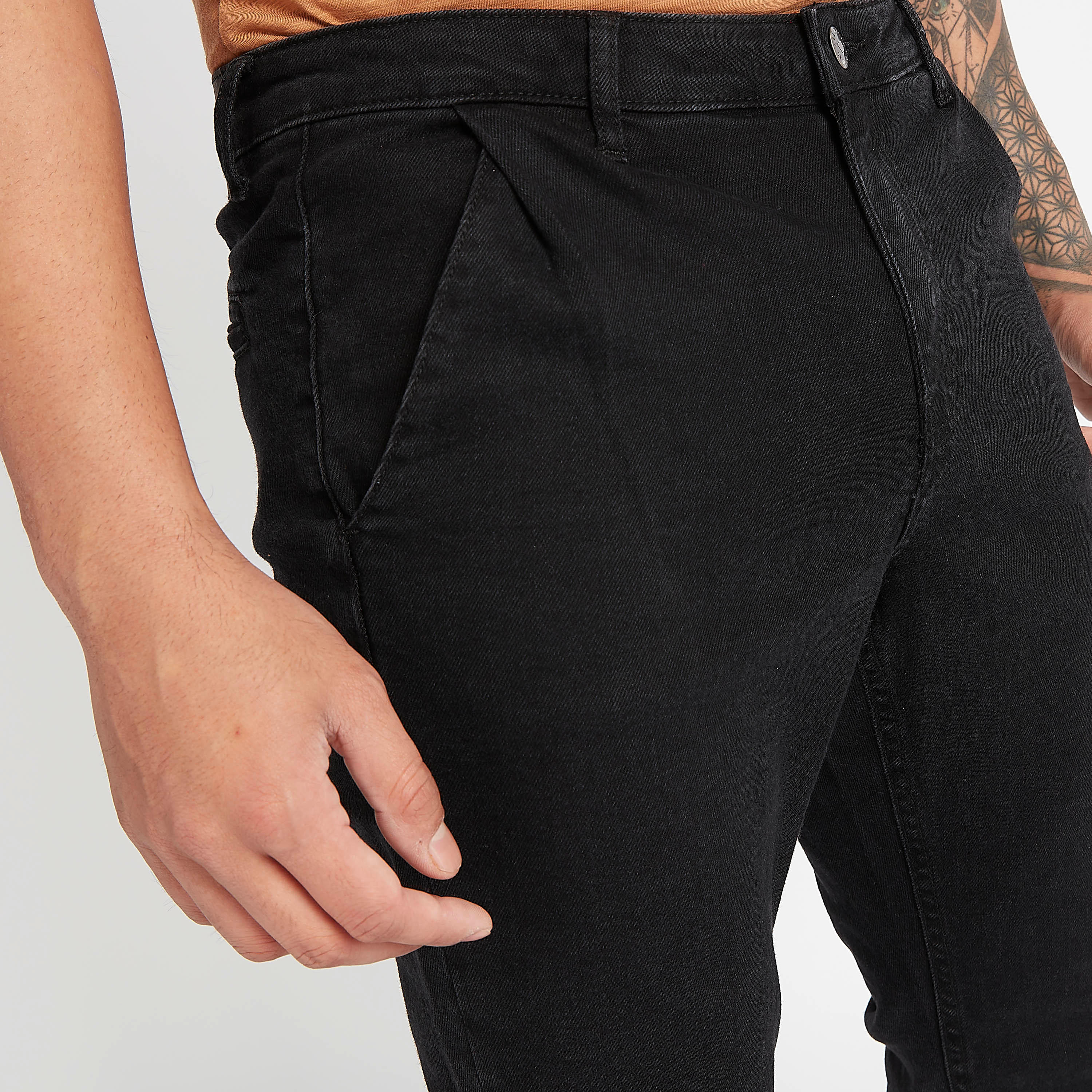 Lee Cooper Mid-Rise Carrot Fit Jeans with Button Closure-men-clothing-bottoms-jeans-image-3