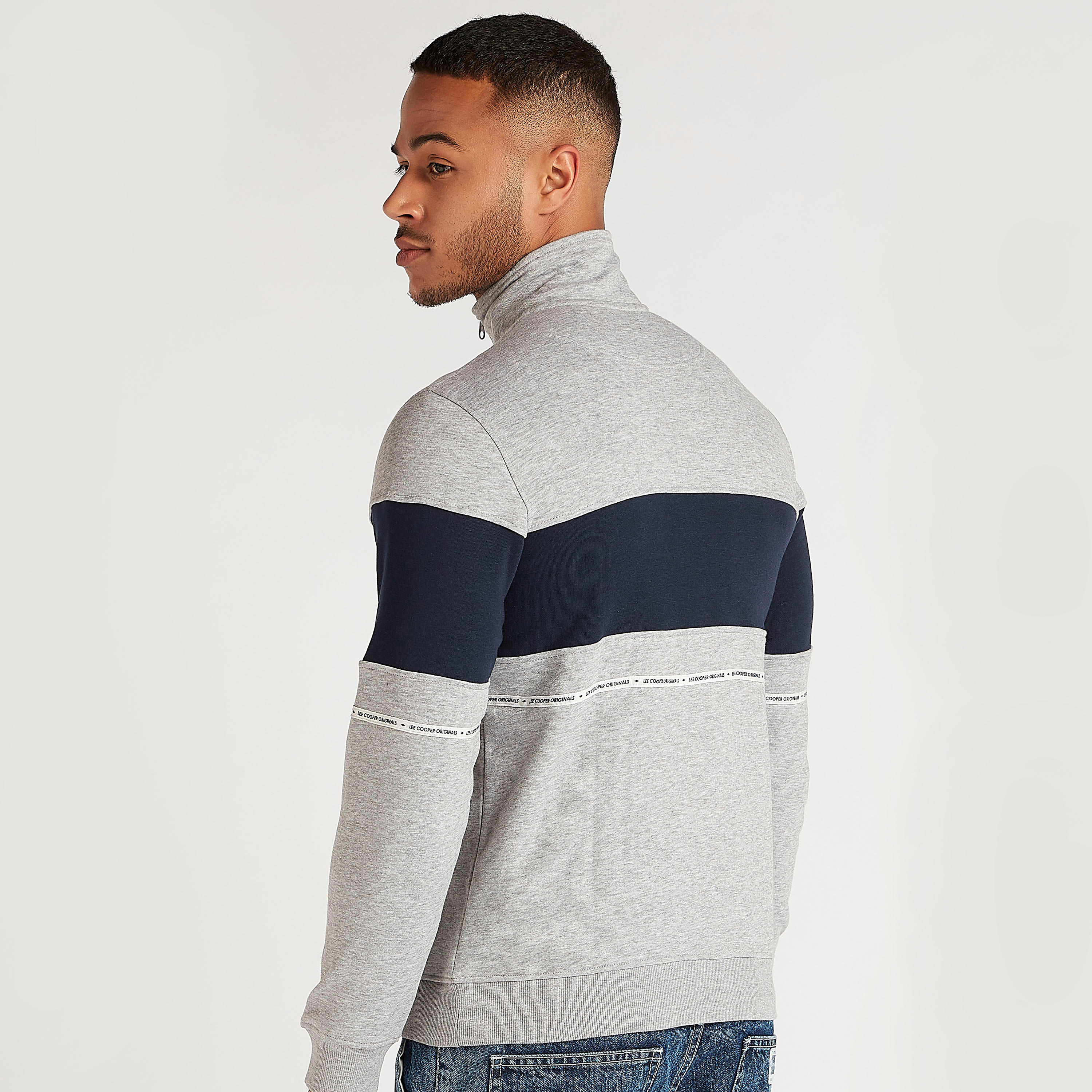 Lee Cooper Colourblock Sweatshirt with High Neck-men-winterwear-hoodiesandsweatshirts-image-4