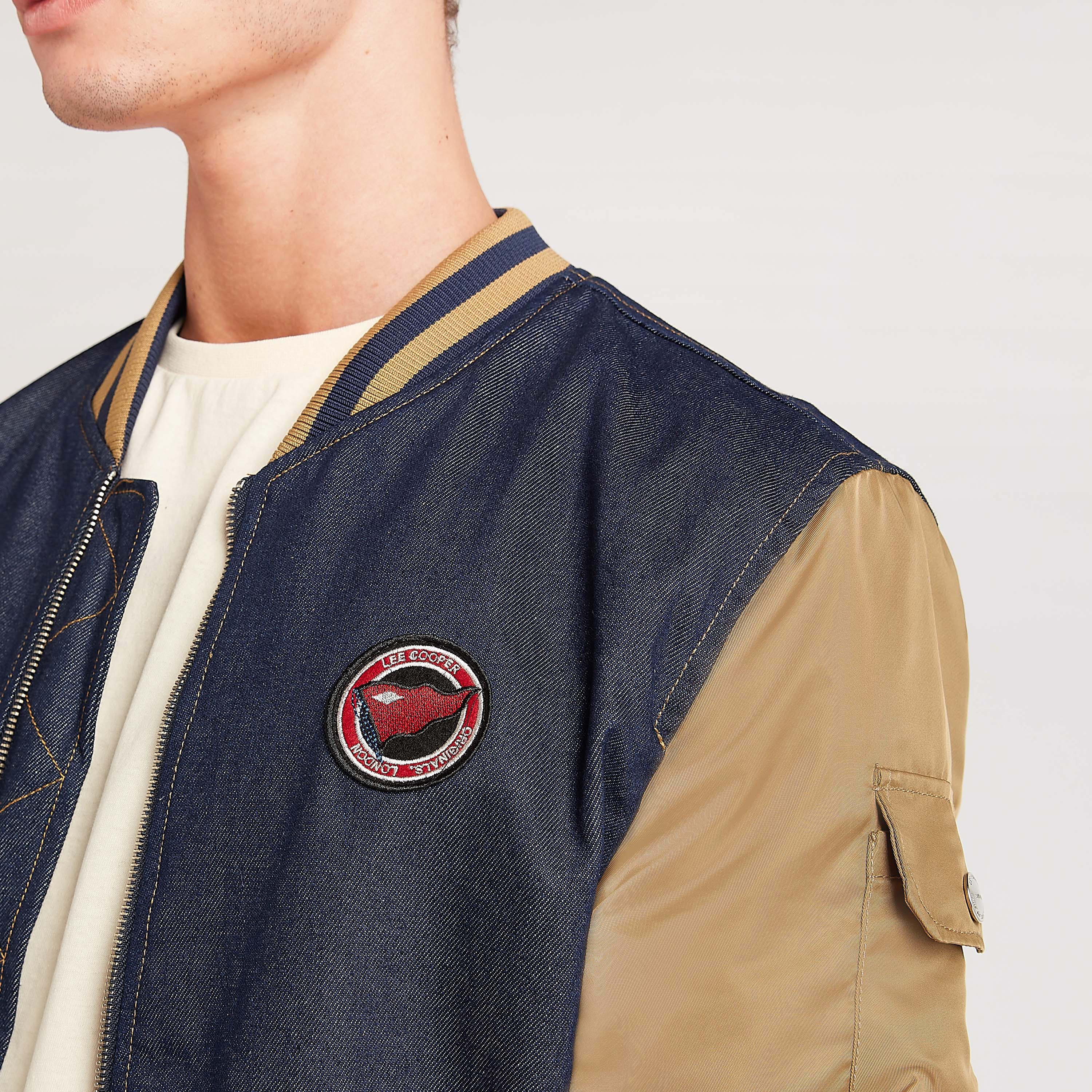 جاكيت بومبر دنيم بسحّاب إغلاق وأكمام طويلة من لي كوبر-men-clothing-jacketsandblazers-jackets-image-6