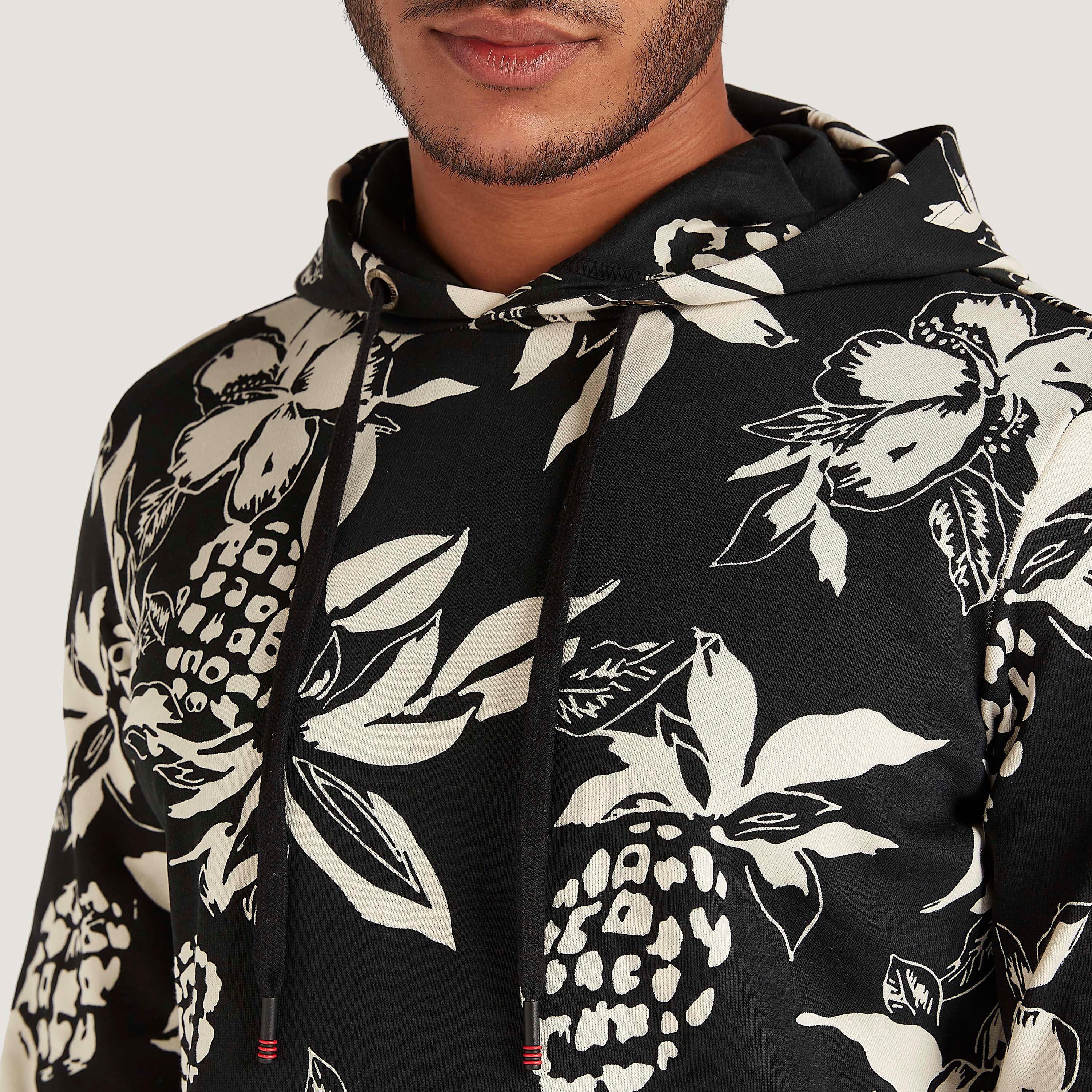 Lee Cooper Pineapple Print Sweatshirt with Long Sleeves-men-winterwear-hoodiesandsweatshirts-image-5