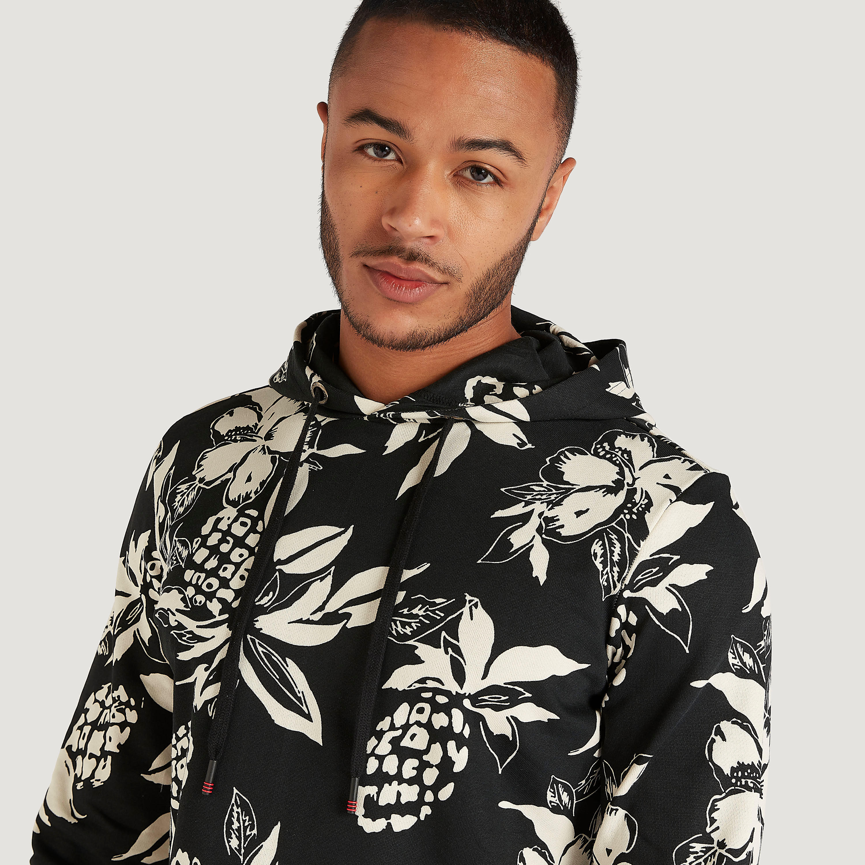 Lee Cooper Pineapple Print Sweatshirt with Long Sleeves-men-winterwear-hoodiesandsweatshirts-image-6
