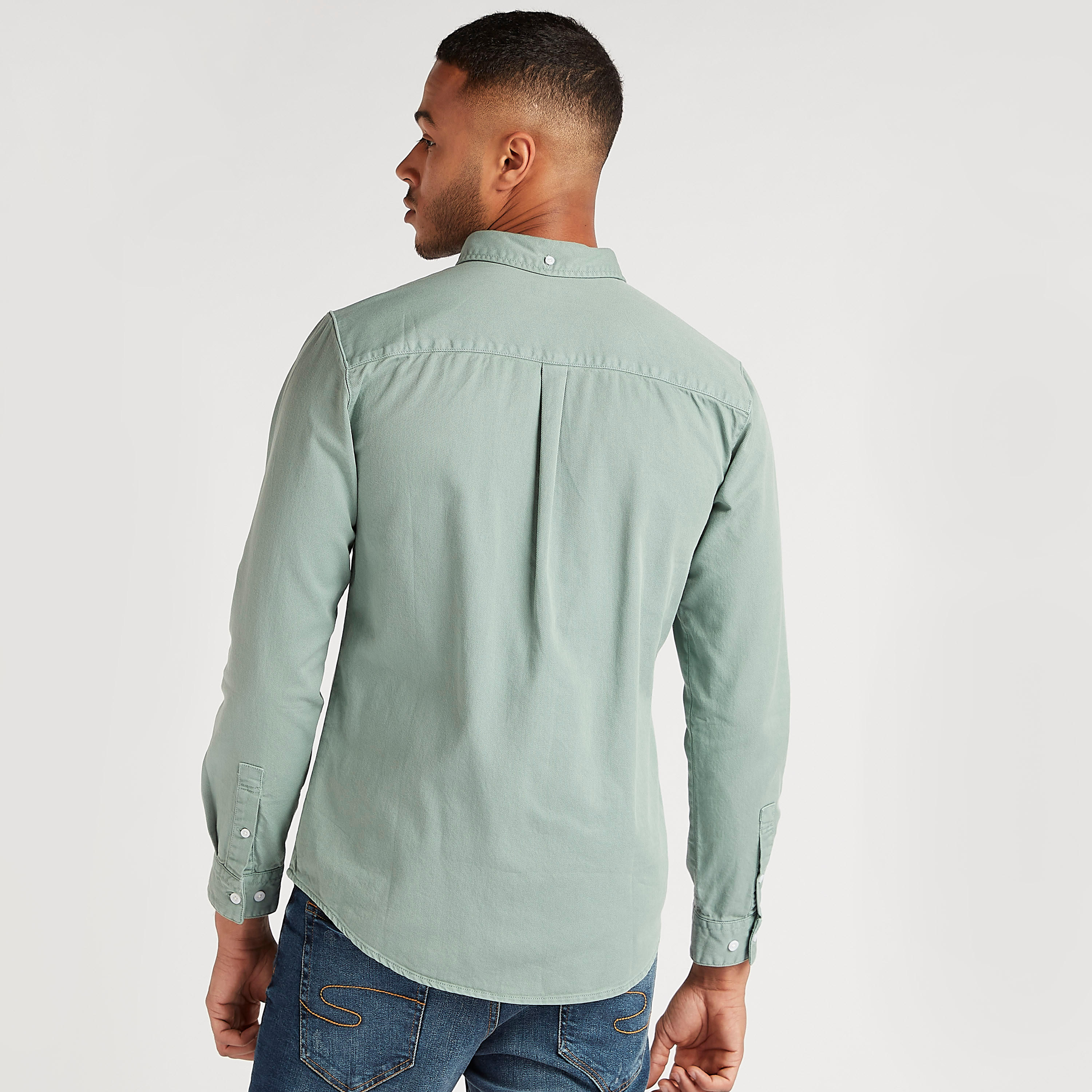 قميص بأكمام طويلة وجيب على الصّدر من لي كوبر-men-clothing-shirts-image-5