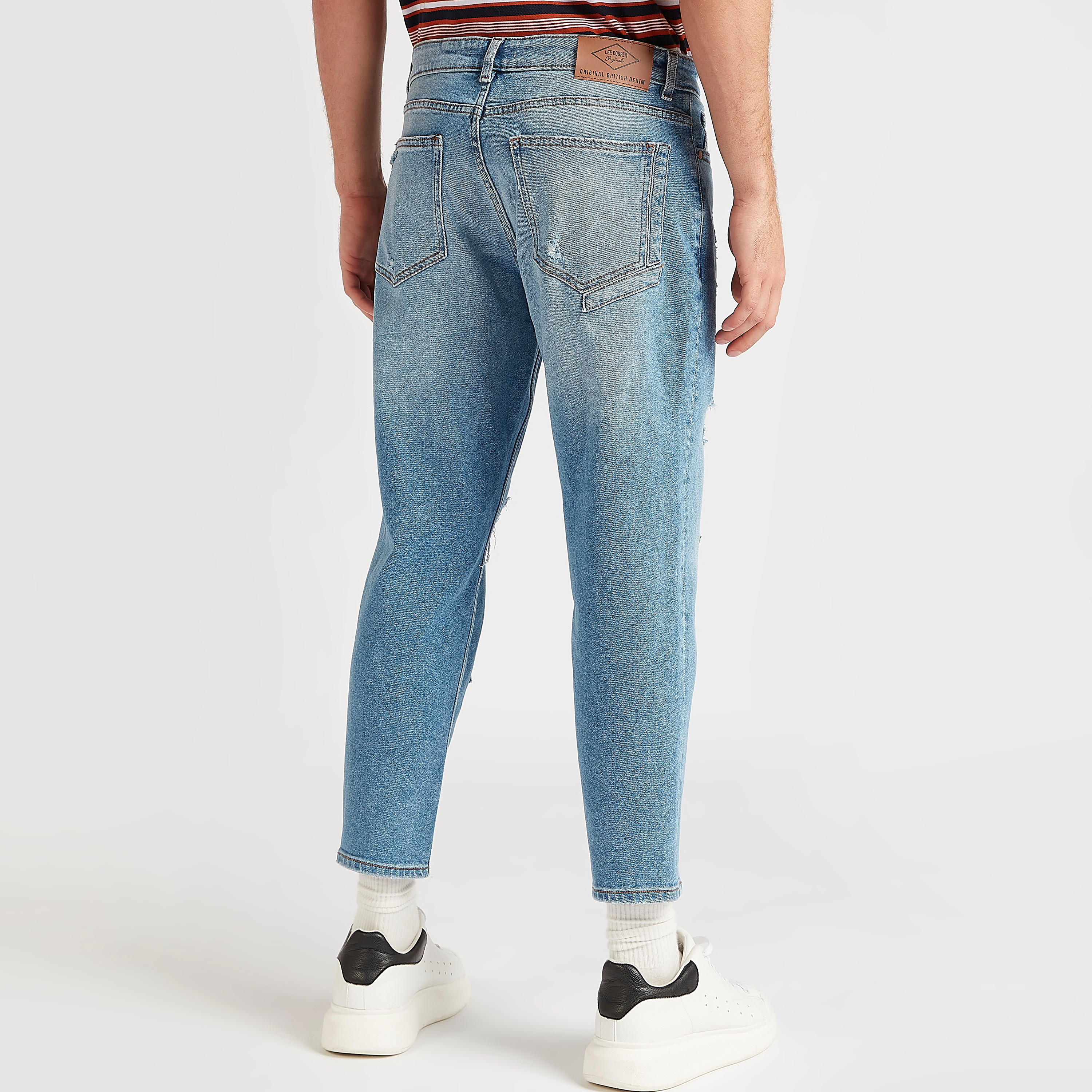 Lee Cooper Ripped Dad Fit Denim Jeans with Button Closure-men-clothing-bottoms-jeans-image-4
