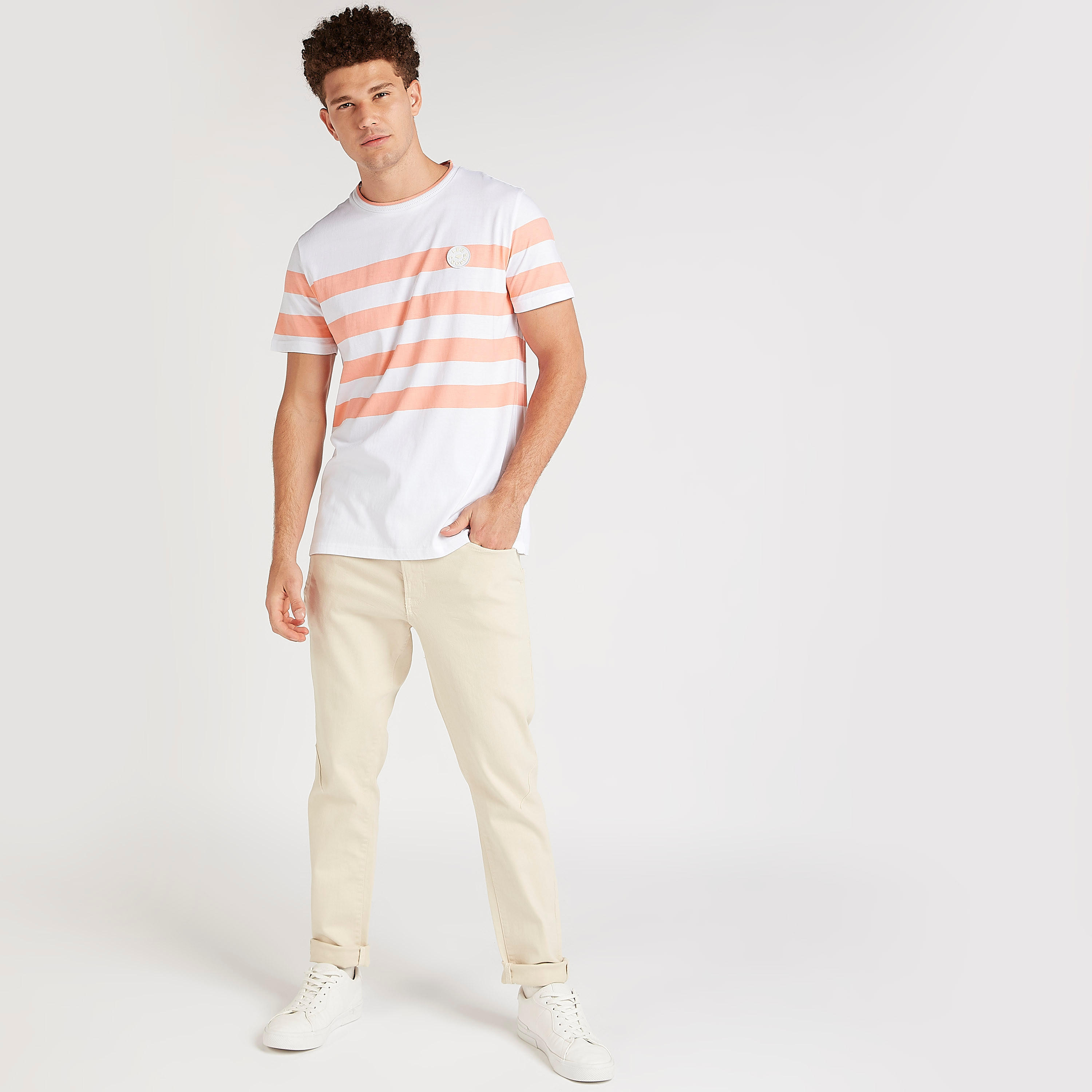 Lee Cooper Textured Mid-Rise Jeans with Pockets-men-clothing-bottoms-trousersandchinos-trousers-image-2