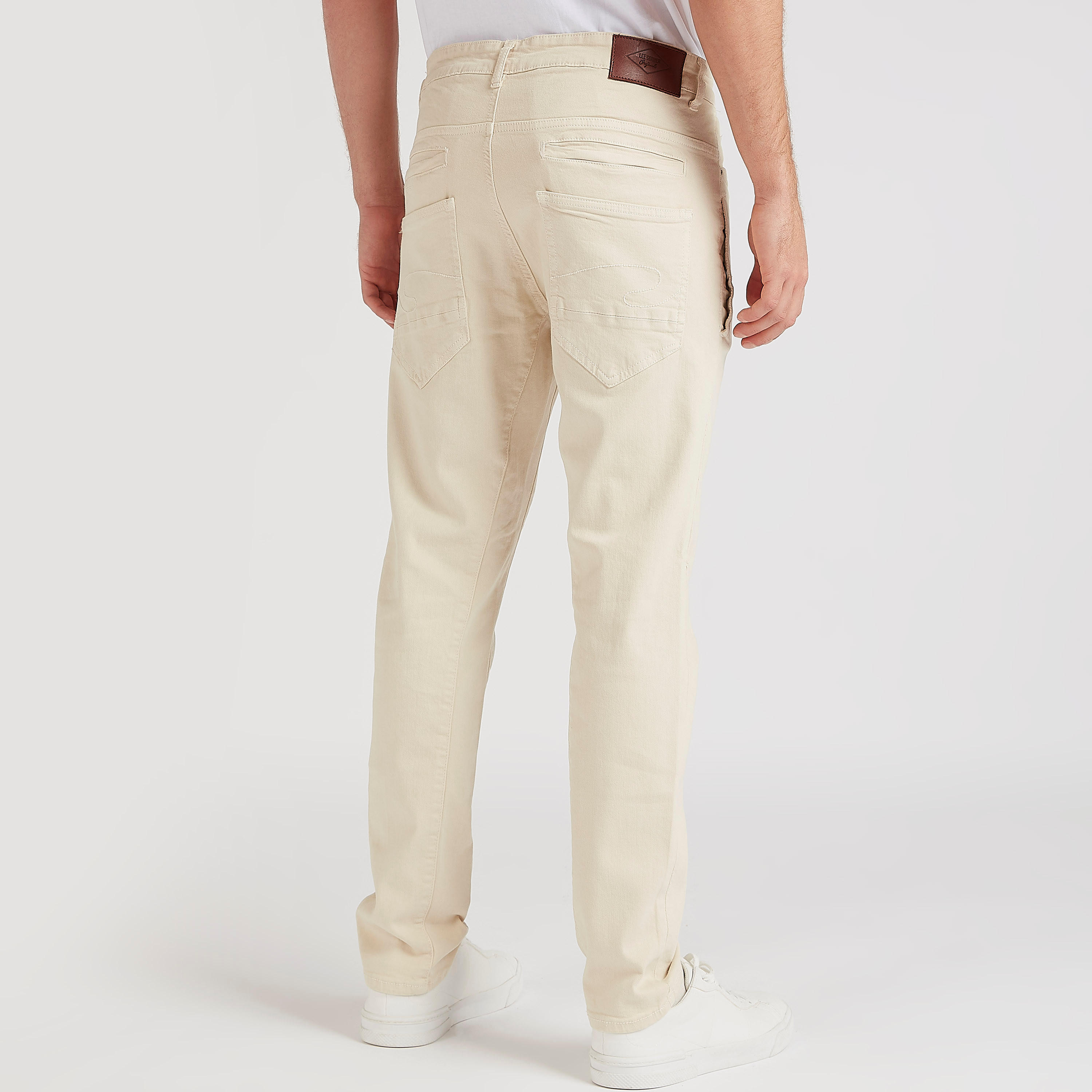 Lee Cooper Textured Mid-Rise Jeans with Pockets-men-clothing-bottoms-trousersandchinos-trousers-image-4