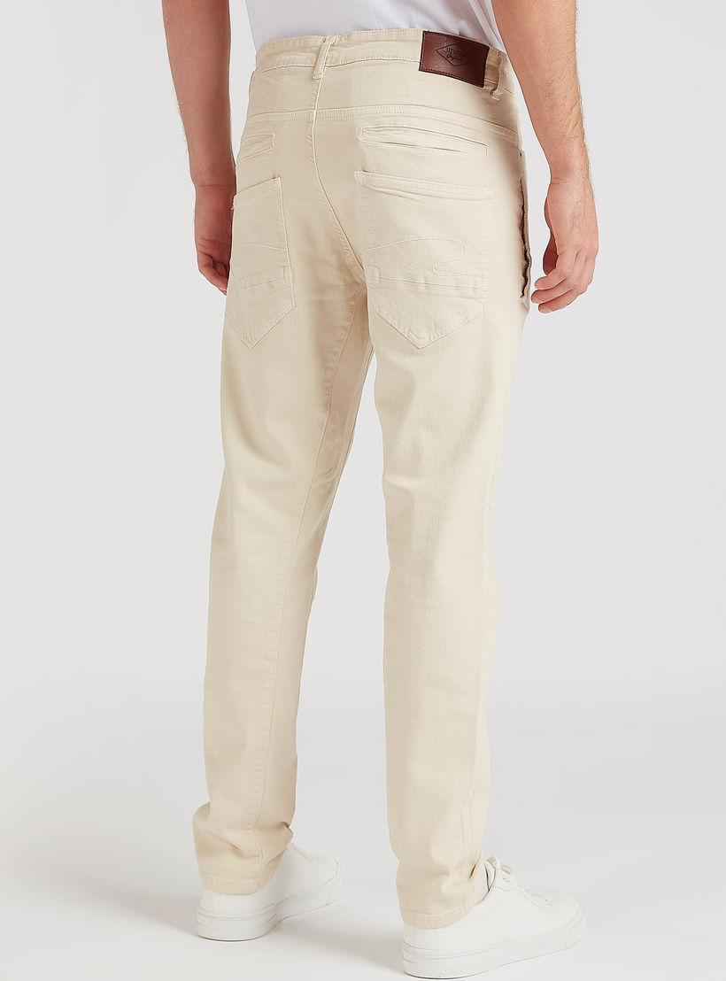 Lee Cooper Textured Mid-Rise Jeans with Pockets-men-clothing-bottoms-trousersandchinos-trousers-image-4