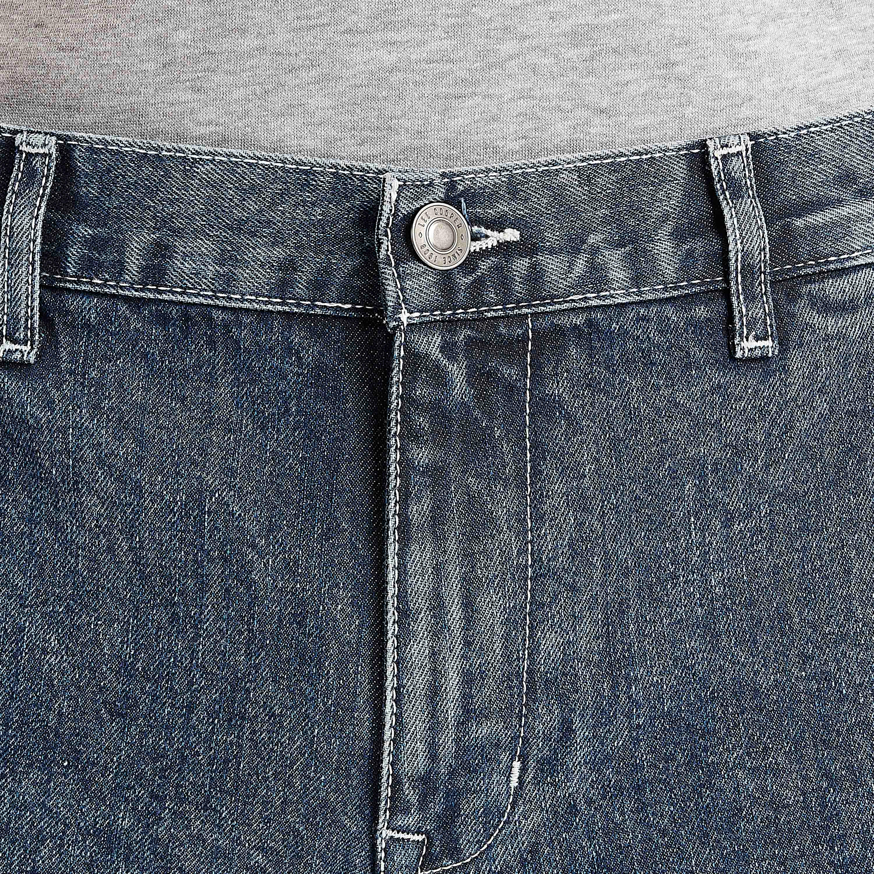 بنطلون جينز دنيم بأطراف ضيّقة وخصر متوسّط الارتفاع وزر إغلاق من لي كوبر-men-clothing-bottoms-jeans-image-4